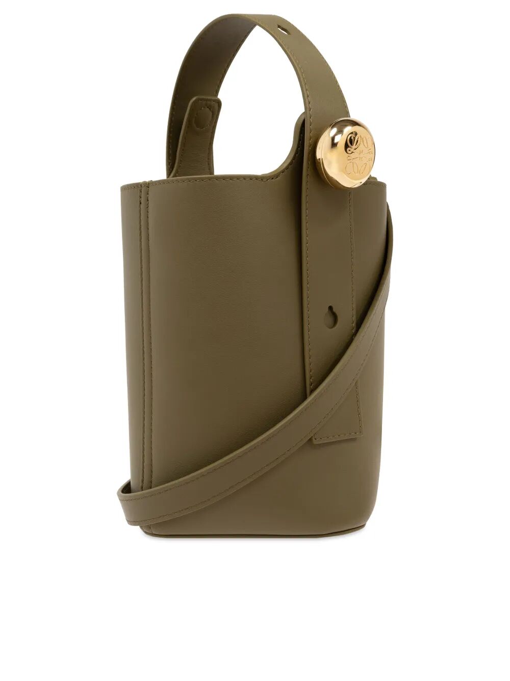 Loewe Women Smooth Leather Mini Pebble Bucket Bag LOEWE