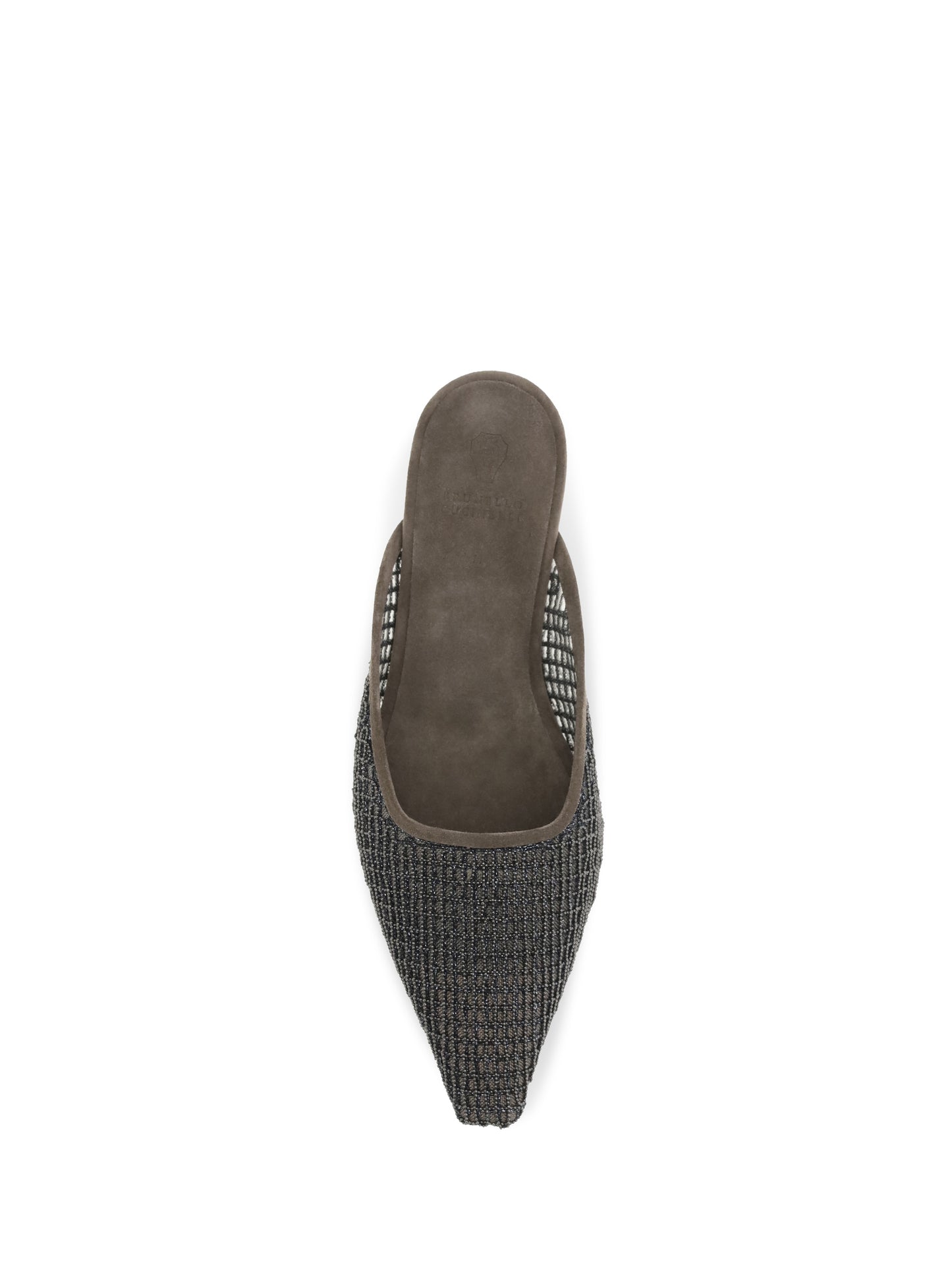 Brunello Cucinelli Women Suede Ballerinas With Embellished Net Embroidery BRUNELLO CUCINELLI