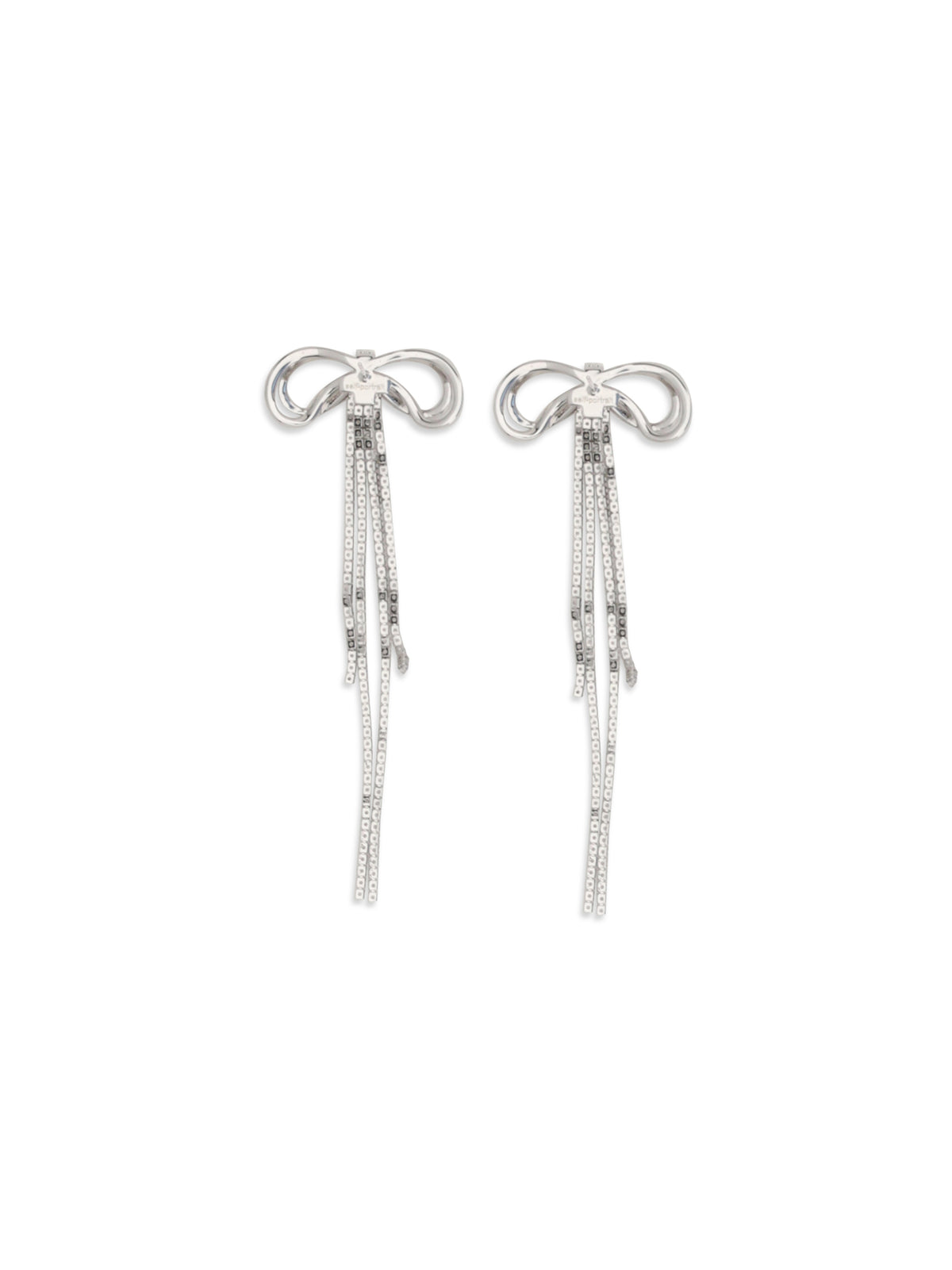 Self-Portrait Women Double Crystal Bow Earrings SELF-PORTRAIT