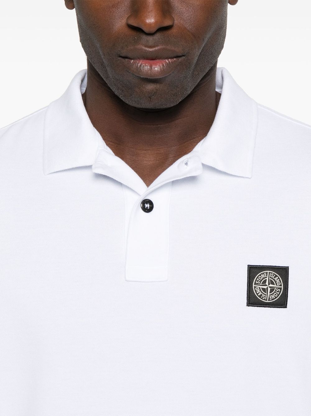 Stone Island Men Slim Fit Stretch Cotton Piqué Polo Shirt STONE ISLAND