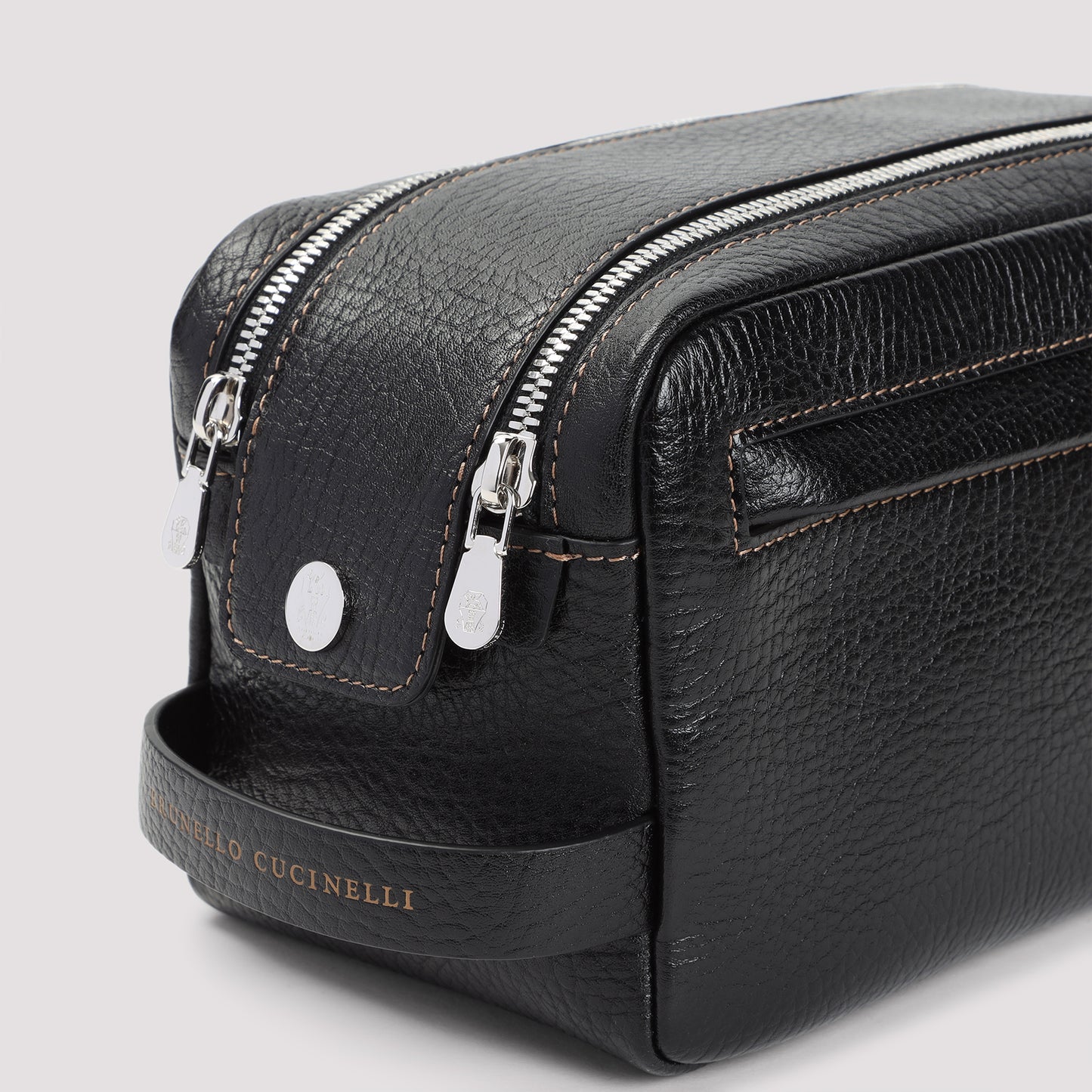 Brunello Cucinelli Grained Leather Beauty Case Men BRUNELLO CUCINELLI