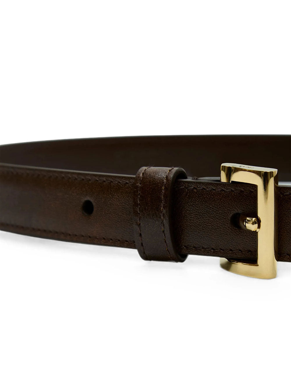 Prada Women Slim Leather Belt With Logo PRADA