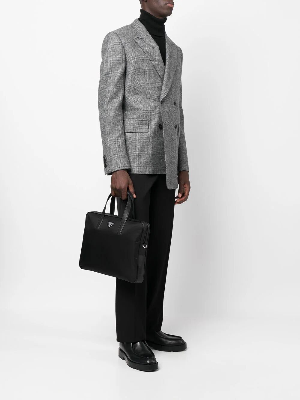 Prada Men Cartella Re-Nylon E Saffiano PRADA