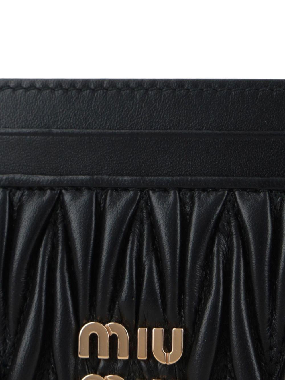 Miu Miu Women Matelassé Nappa Leather Card Holder MIU MIU