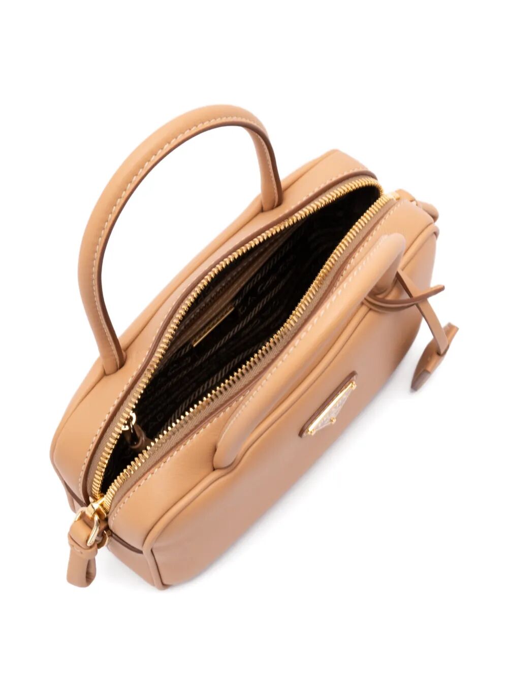 Prada Women Mini Leather Top Handle Bag With Shoulder Strap PRADA
