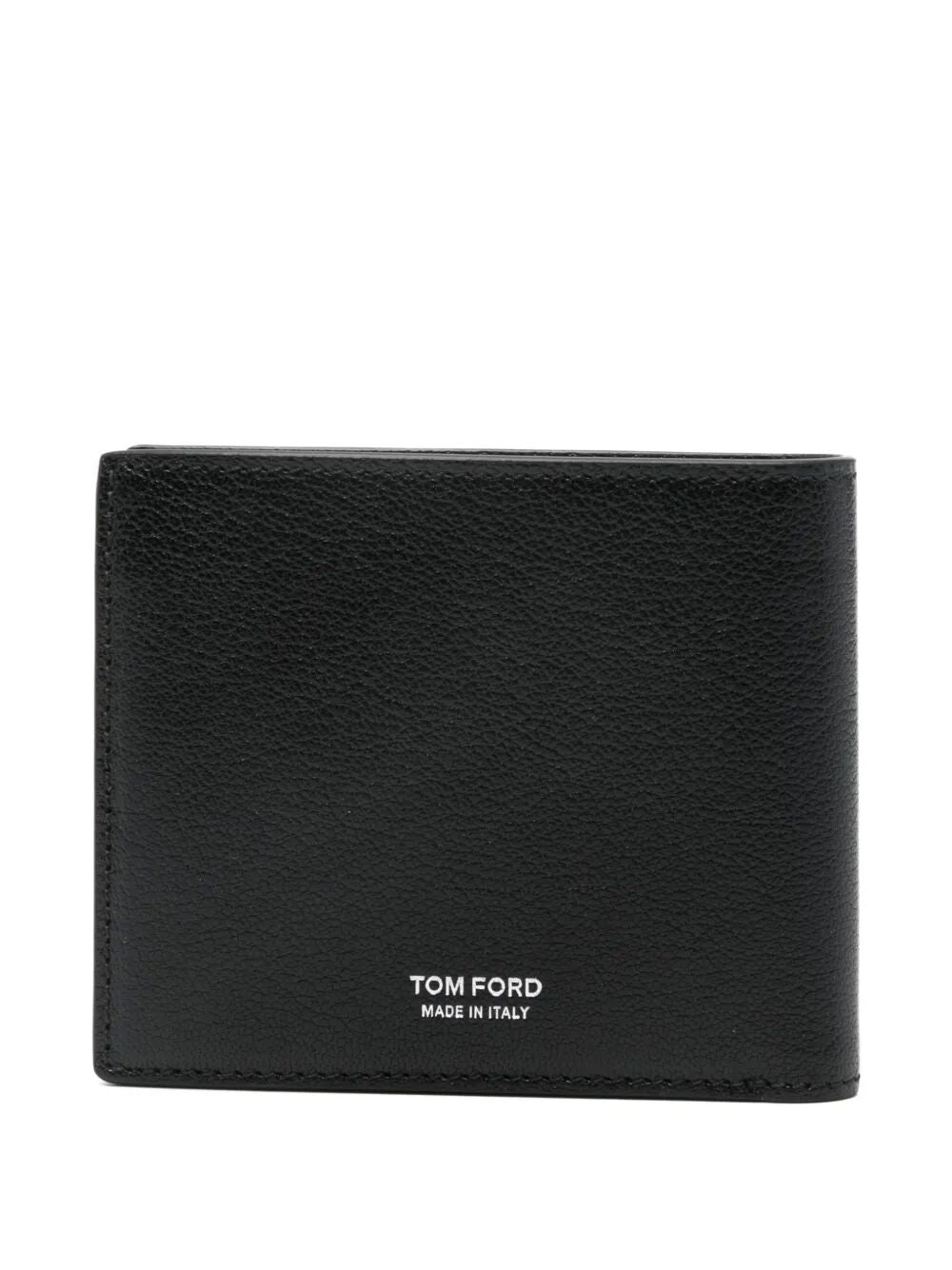 Tom Ford Men Supple Grained Leather Elongated T Line Classic Bi-Fold Wallet TOM FORD
