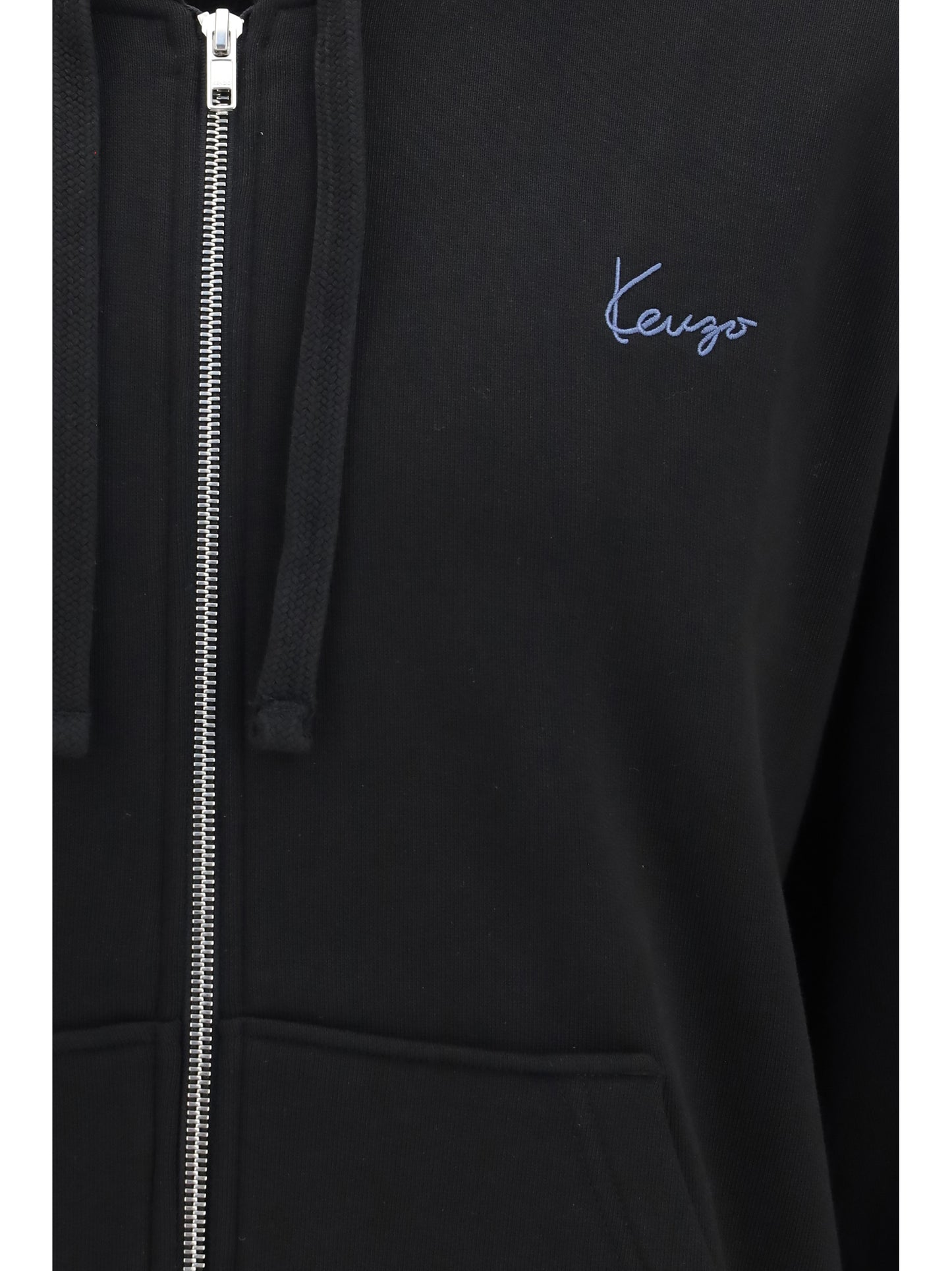 Kenzo Men Kenzio Signature Embroidered Cotton Zip Hoodie KENZO