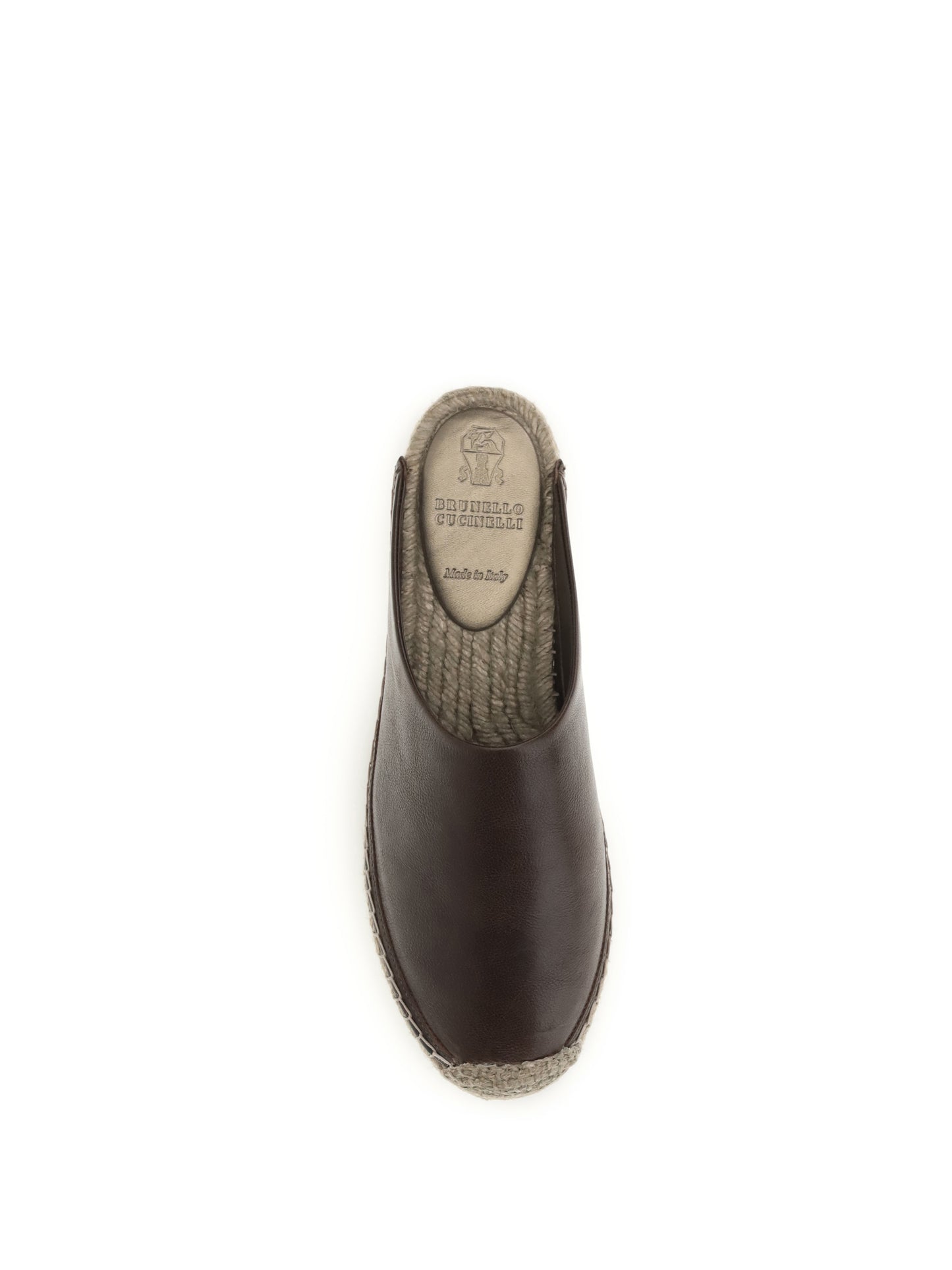 Brunello Cucinelli Women Leather Espadrilles Mules BRUNELLO CUCINELLI