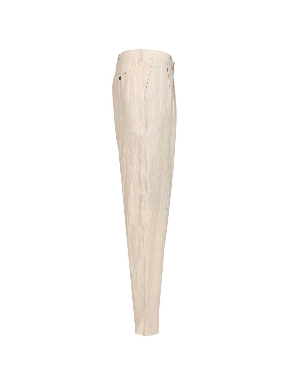 Giorgio Armani Men Double Pleated Linen Trousers GIORGIO ARMANI