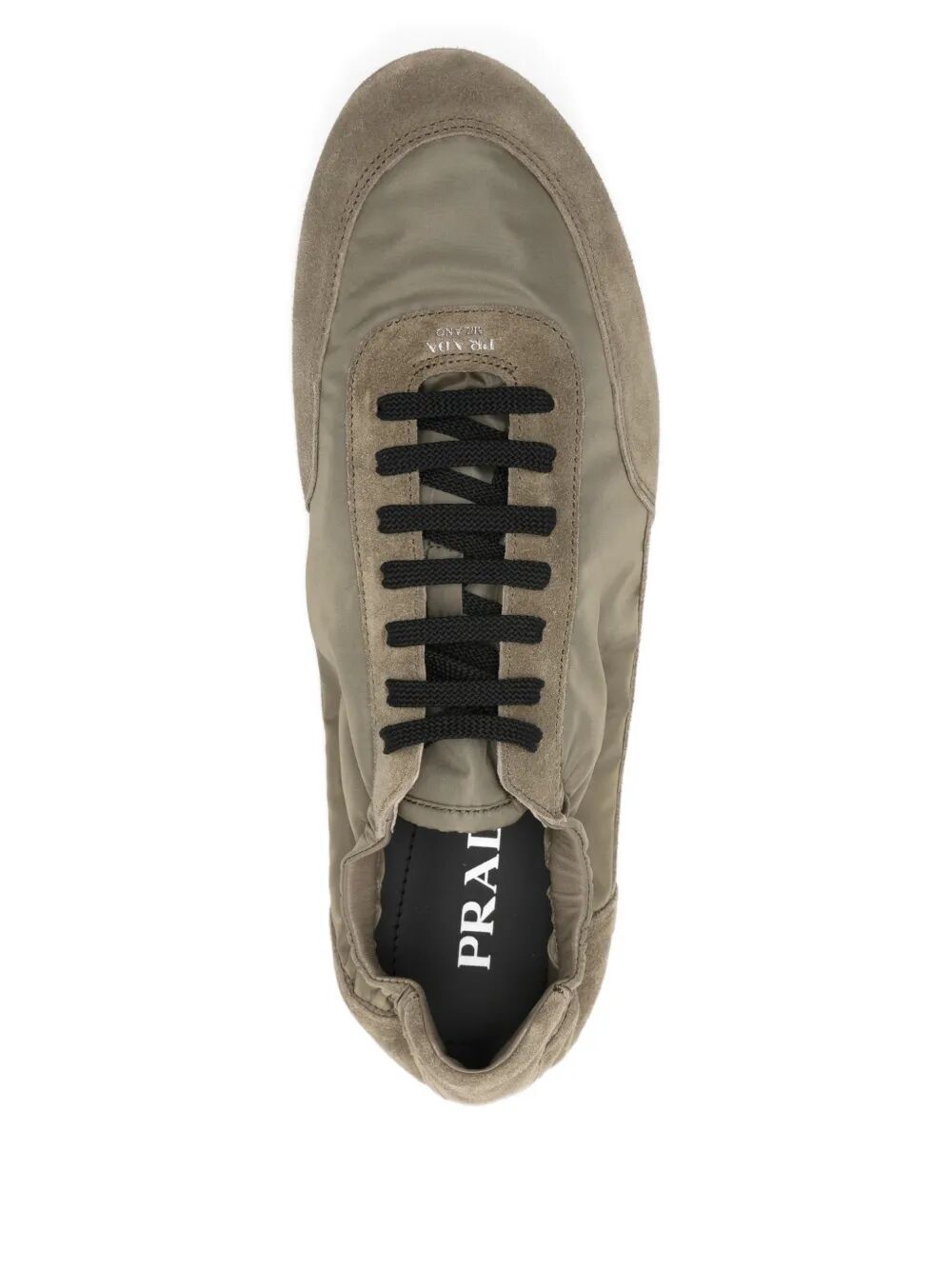Prada Men Collapse Re-Nylon And Suede Elasticized Sneakers PRADA