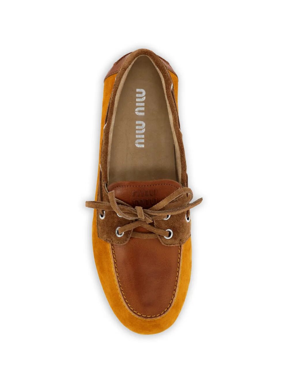 Miu Miu Women Suede Loafers With Laces MIU MIU