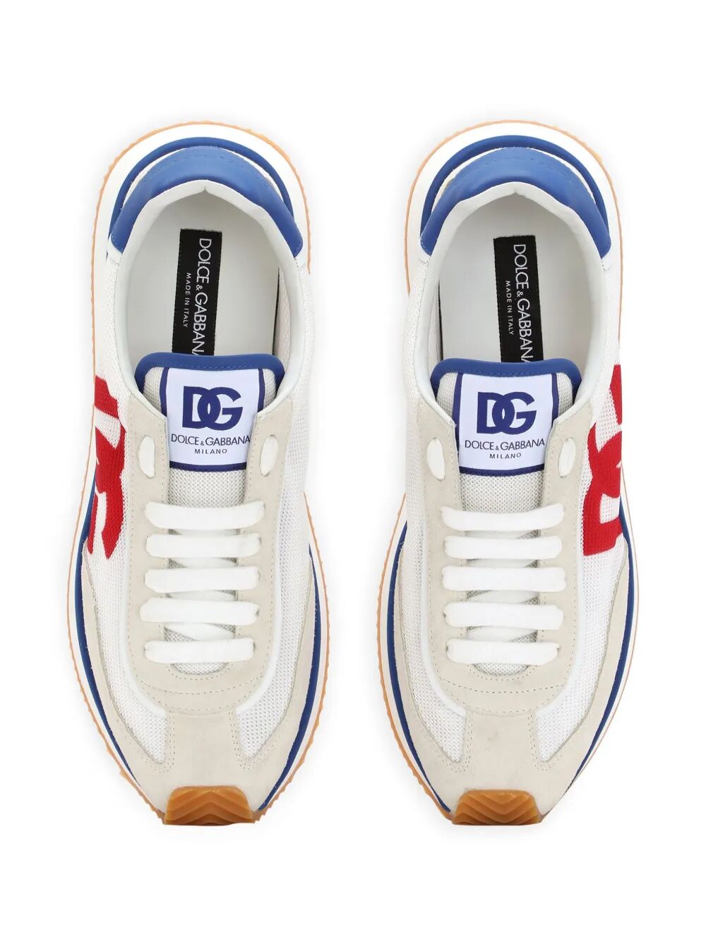 Dolce & Gabbana Men Suede And Mesh Dg Cushion Sneakers DOLCE & GABBANA