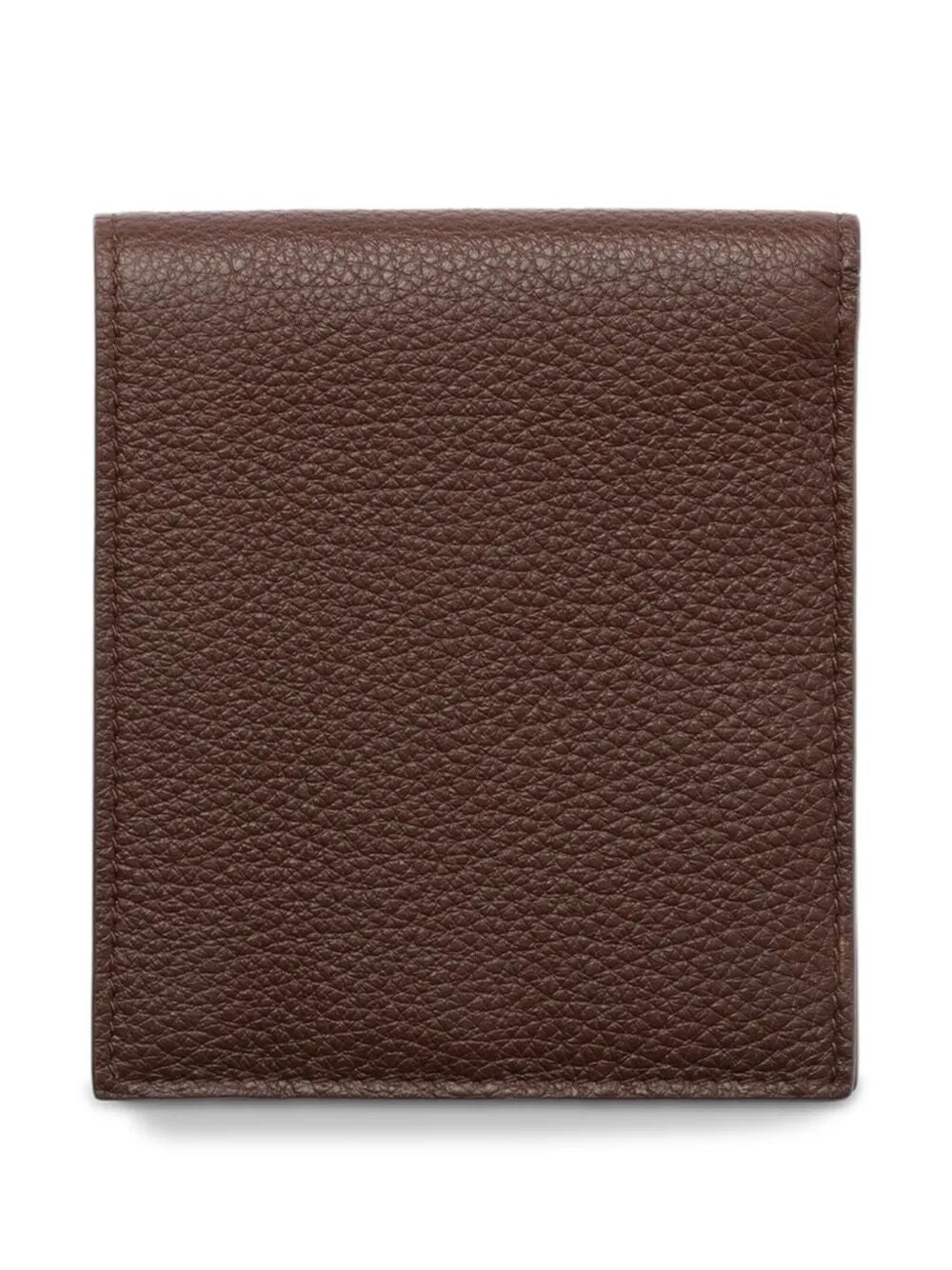 Prada Men Grained Leather Bi-Fold Wallet PRADA