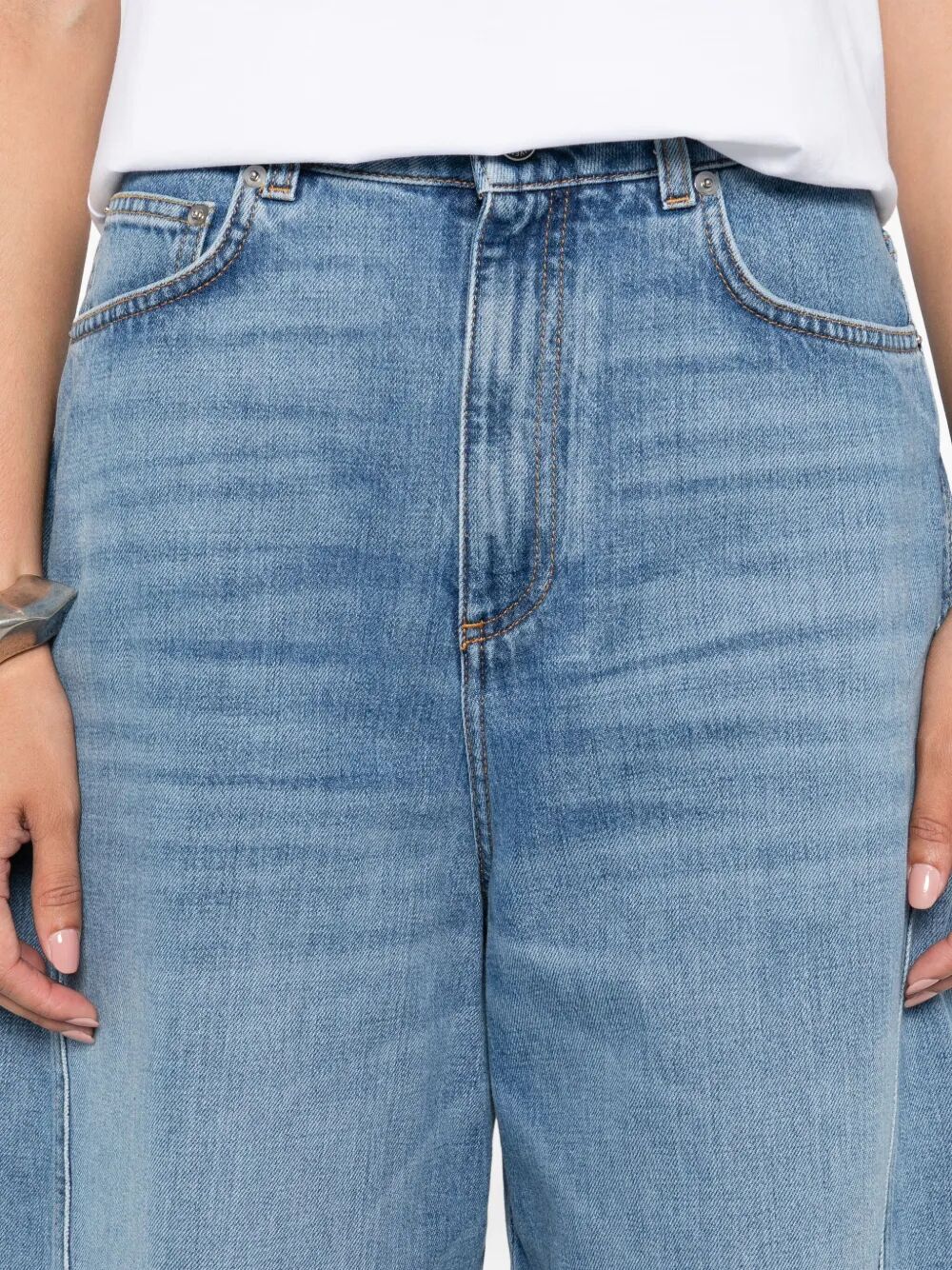 Givenchy Women Cocoon Logo-Patch Jeans GIVENCHY