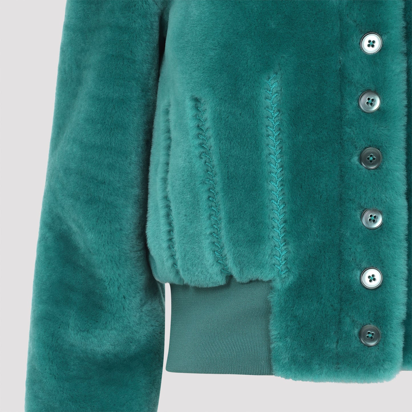 Alexander Mcqueen Cropped Shearling Bomber Jacket Women ALEXANDER MCQUEEN
