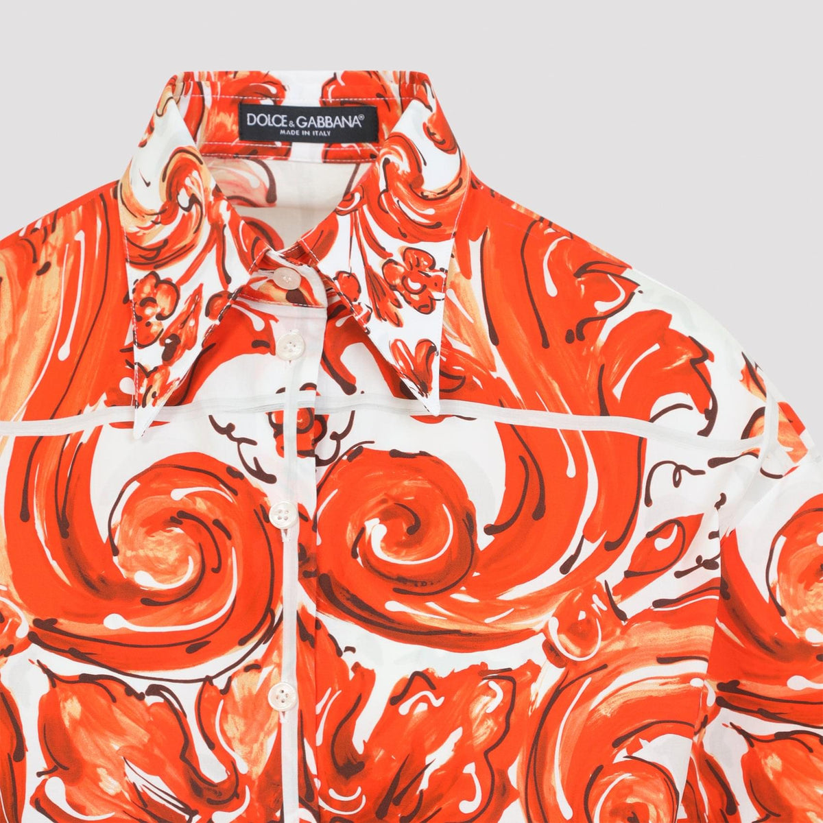 Dolce & Gabbana Popeline Maiolica Shirt Women DOLCE & GABBANA