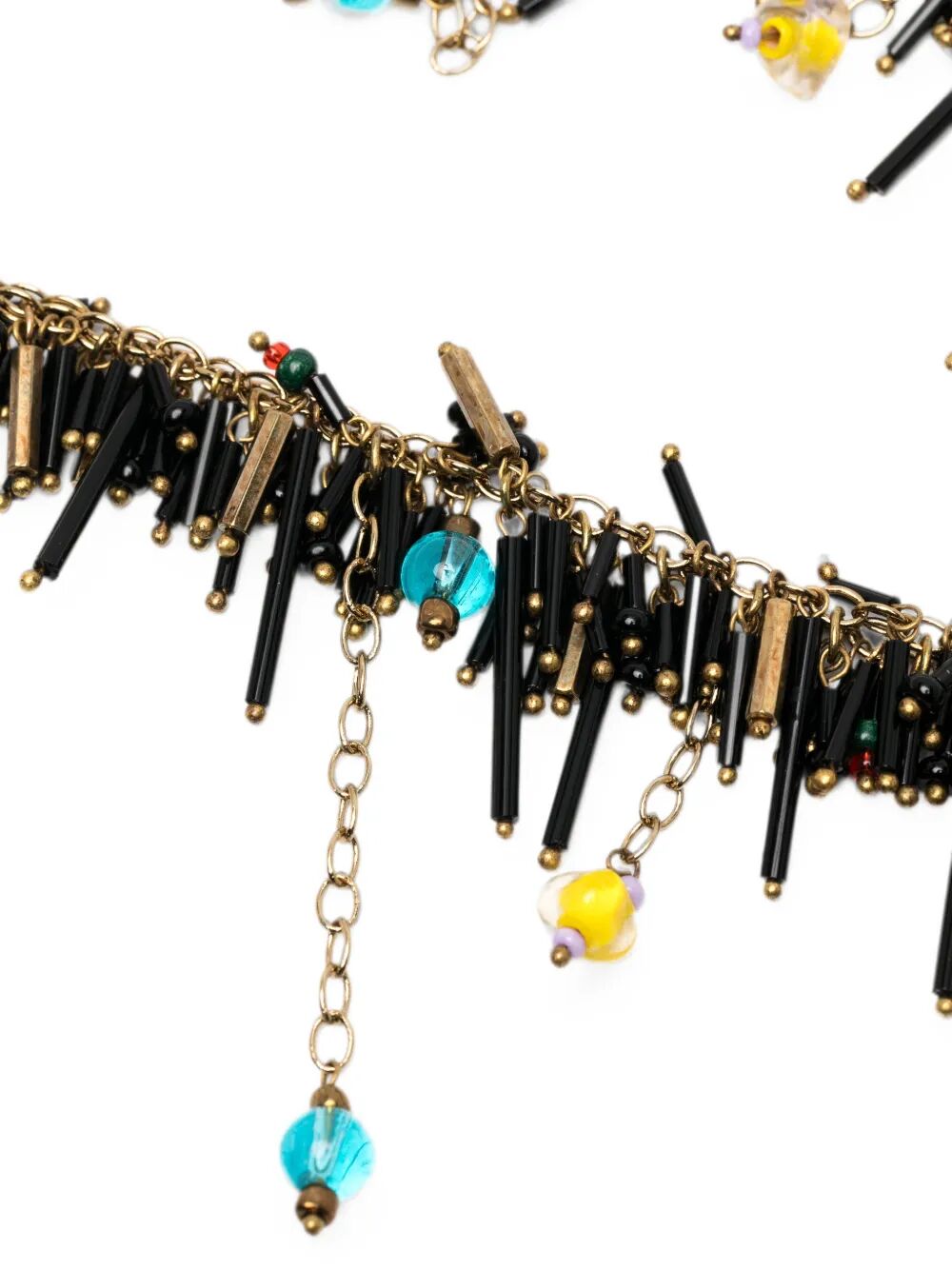 Dries Van Noten Women Handmade Bead Embroidery Scarf Necklace With Glass Beads DRIES VAN NOTEN