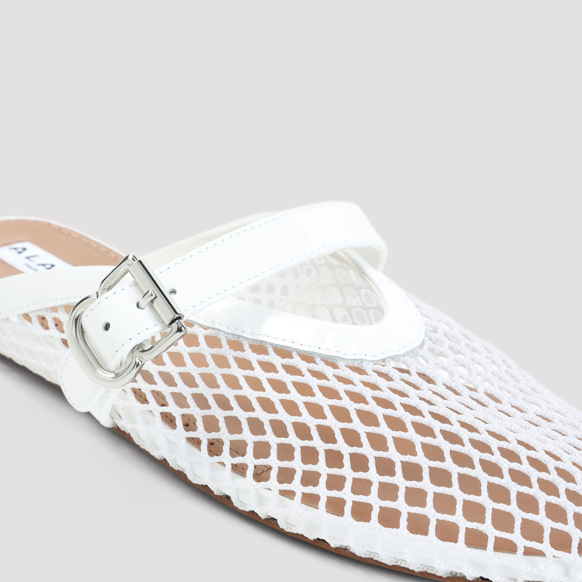 Alaïa Fishnet Flat Mules Women ALAIA