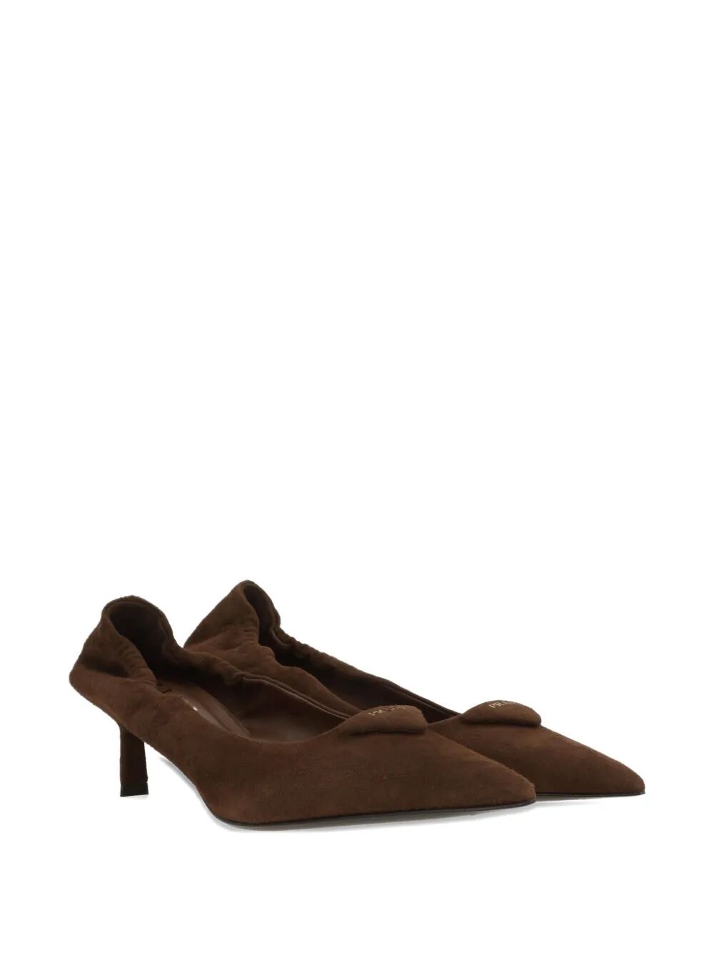 Prada Women Suede Pumps With Elastic On The Heel