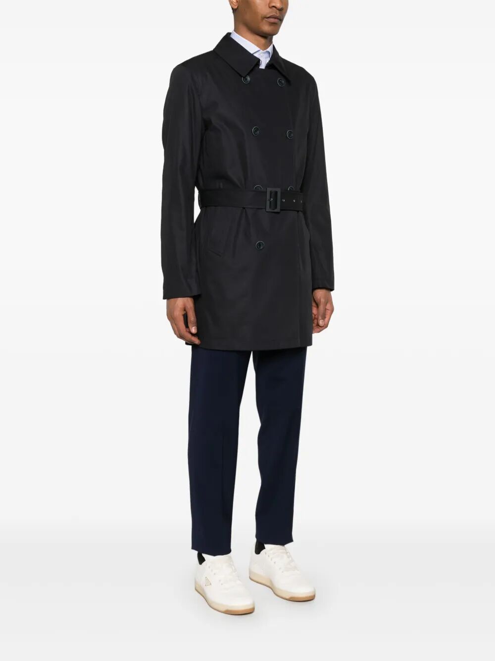 Herno Men Double-Breasted Trench Coat In Dean HERNO