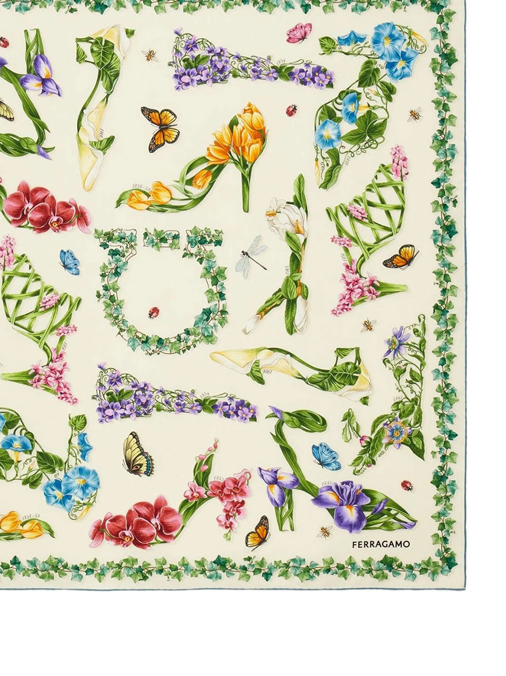 Ferragamo Women Eden Shoes Print Silk Scarf FERRAGAMO