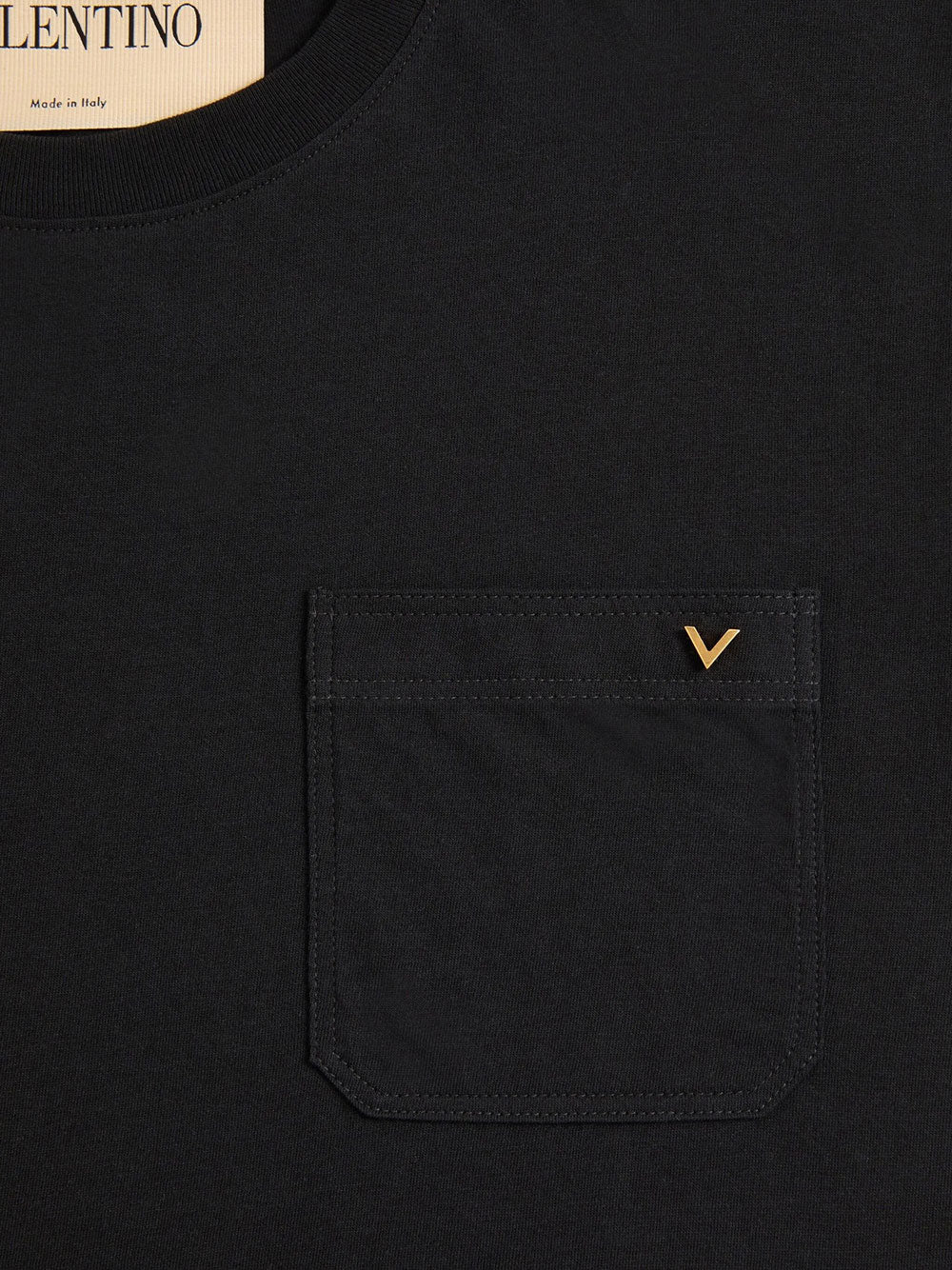 Valentino Garavani Men Valentino Cotton T-Shirt With Vgold VALENTINO GARAVANI