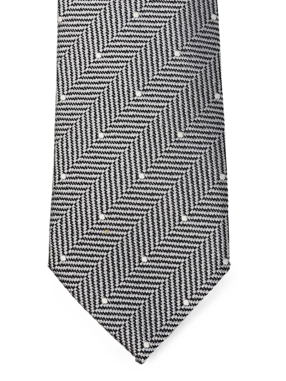 Tom Ford Men Polka-Dot And Herringbone Pattern Silk Tie TOM FORD