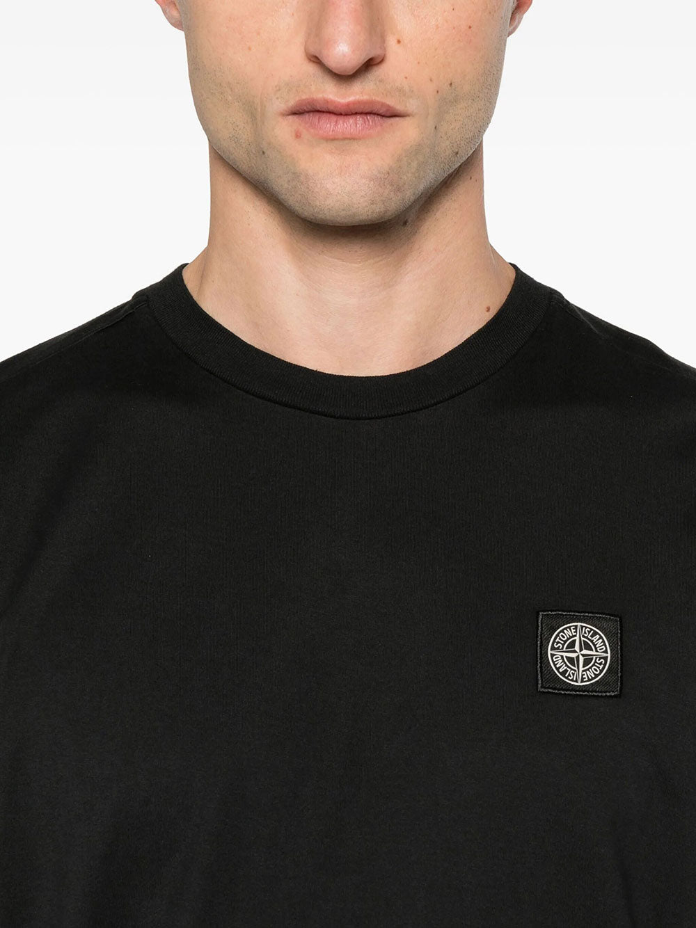 Stone Island Men Slim Fit T-Shirt With Compass Badge STONE ISLAND