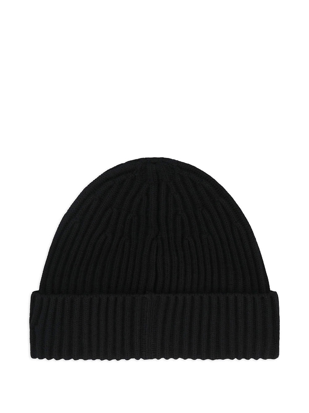 Stone Island Men Ribbed Wool Beanie With Compass Patch STONE ISLAND