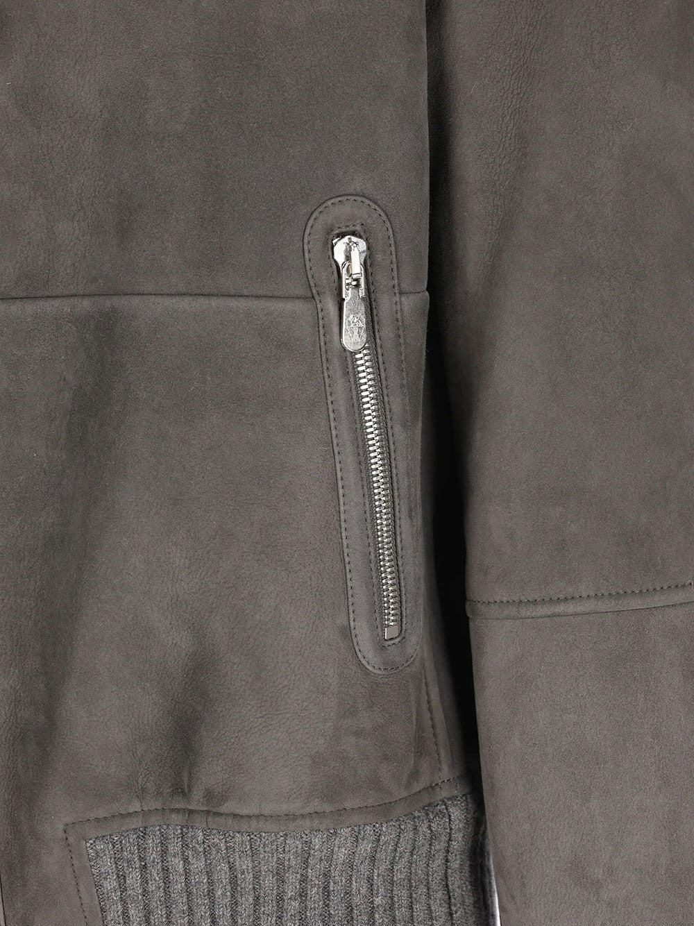 Brunello Cucinelli Men Leather Bomber Jacket With Sheep Lining BRUNELLO CUCINELLI
