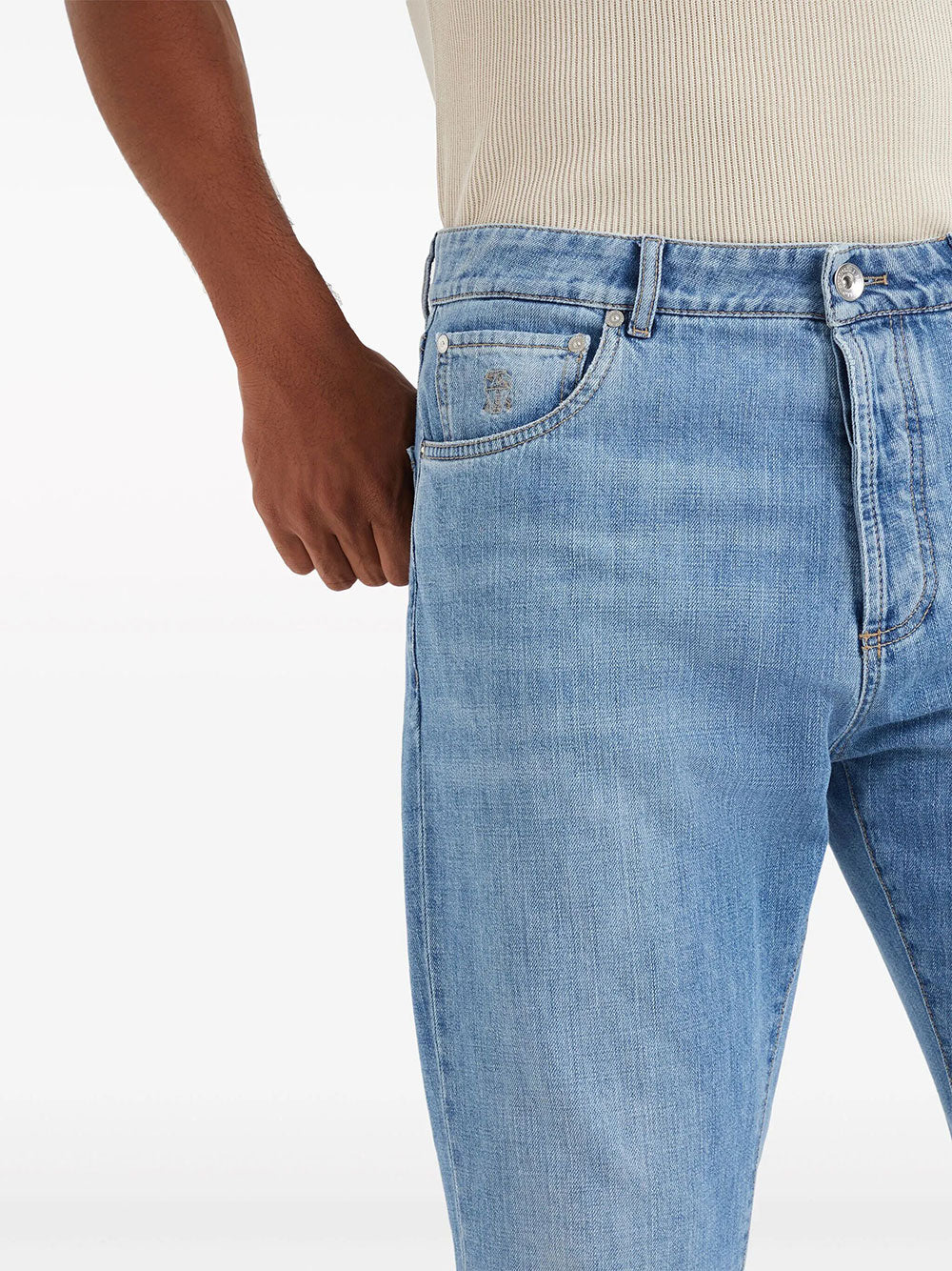 Brunello Cucinelli Men Pantalone Cinque Tasche In Denim Leggero BRUNELLO CUCINELLI