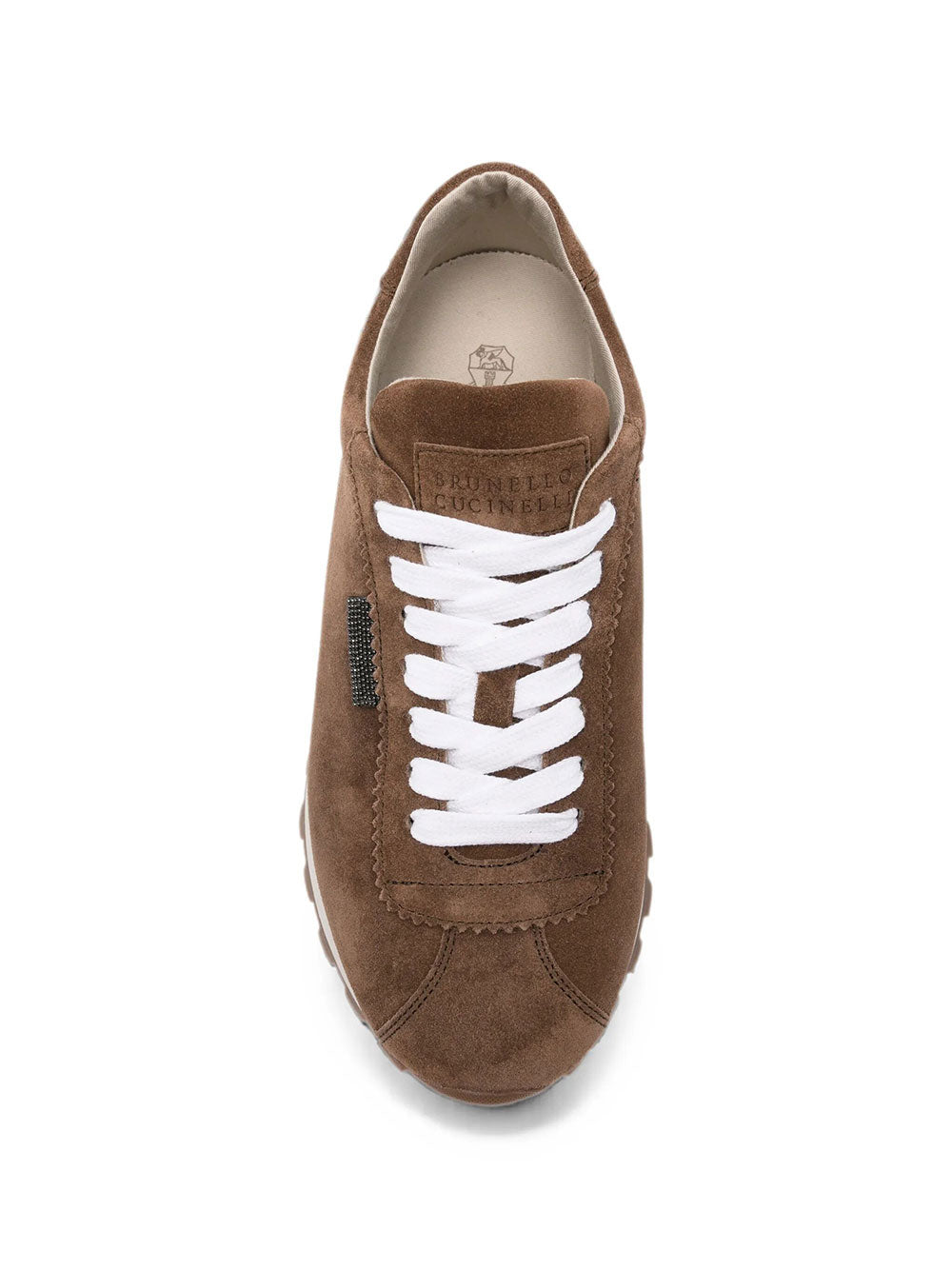 Brunello Cucinelli Women Suede Runners With Shiny Tab BRUNELLO CUCINELLI