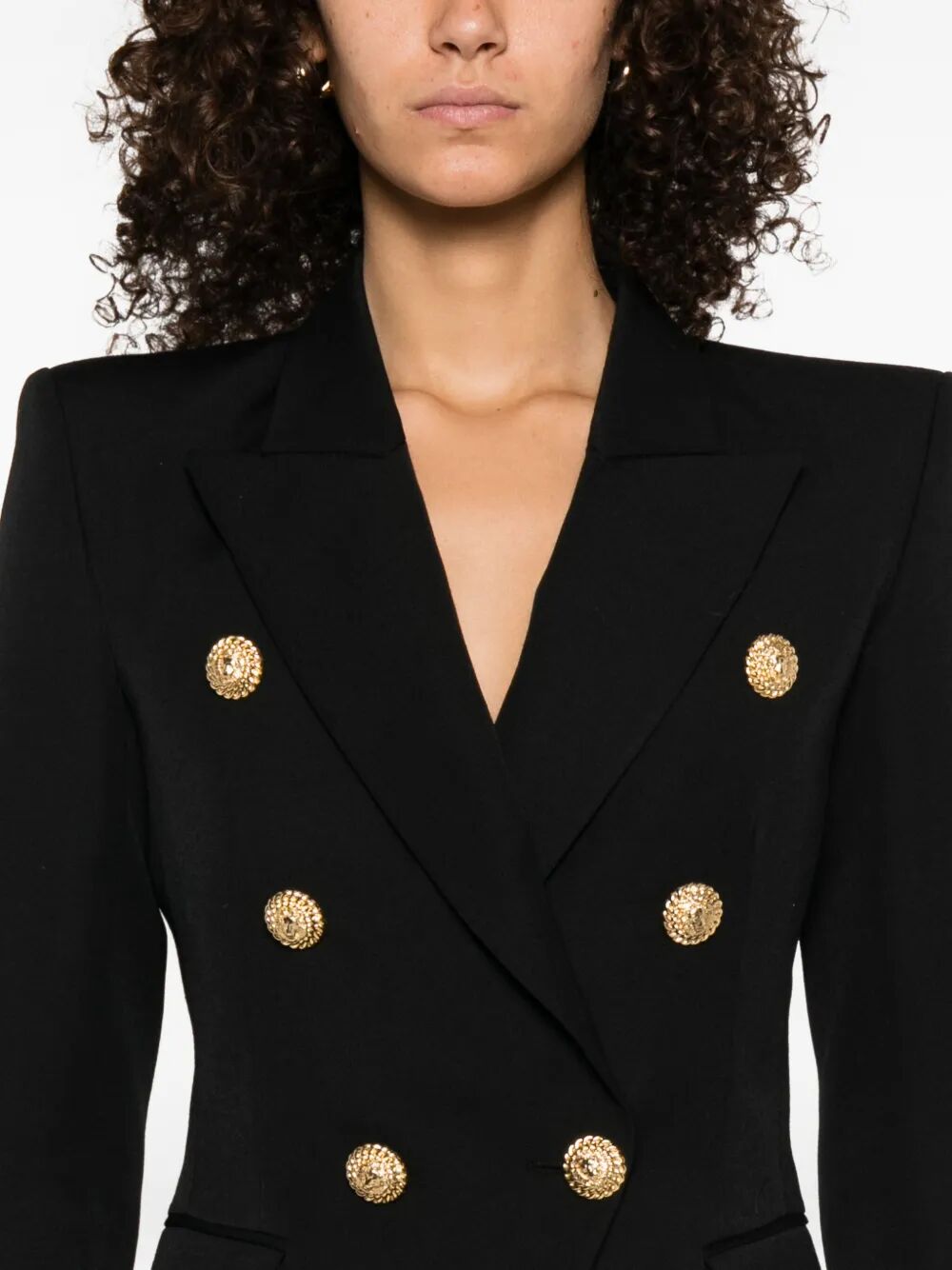 Balmain Women Double-Breasted Wool Fitted Jacket BALMAIN