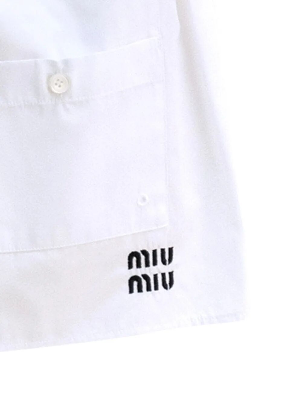 Miu Miu Women Multipocket Miniskirt With Embroidered Logo