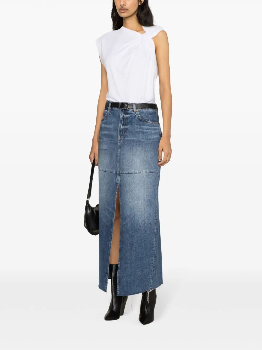 Isabel Marant Women Nayda Knot-Detail Asymmetric T-Shirt ISABEL MARANT