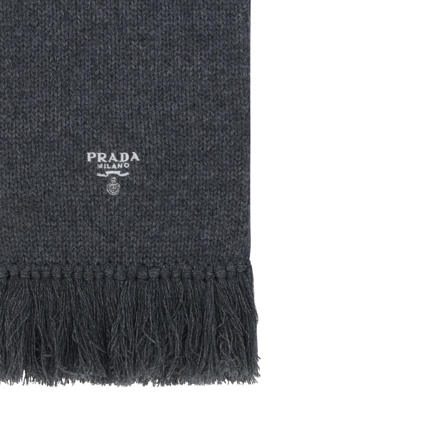Prada Cashmere Logo Scarf Men PRADA