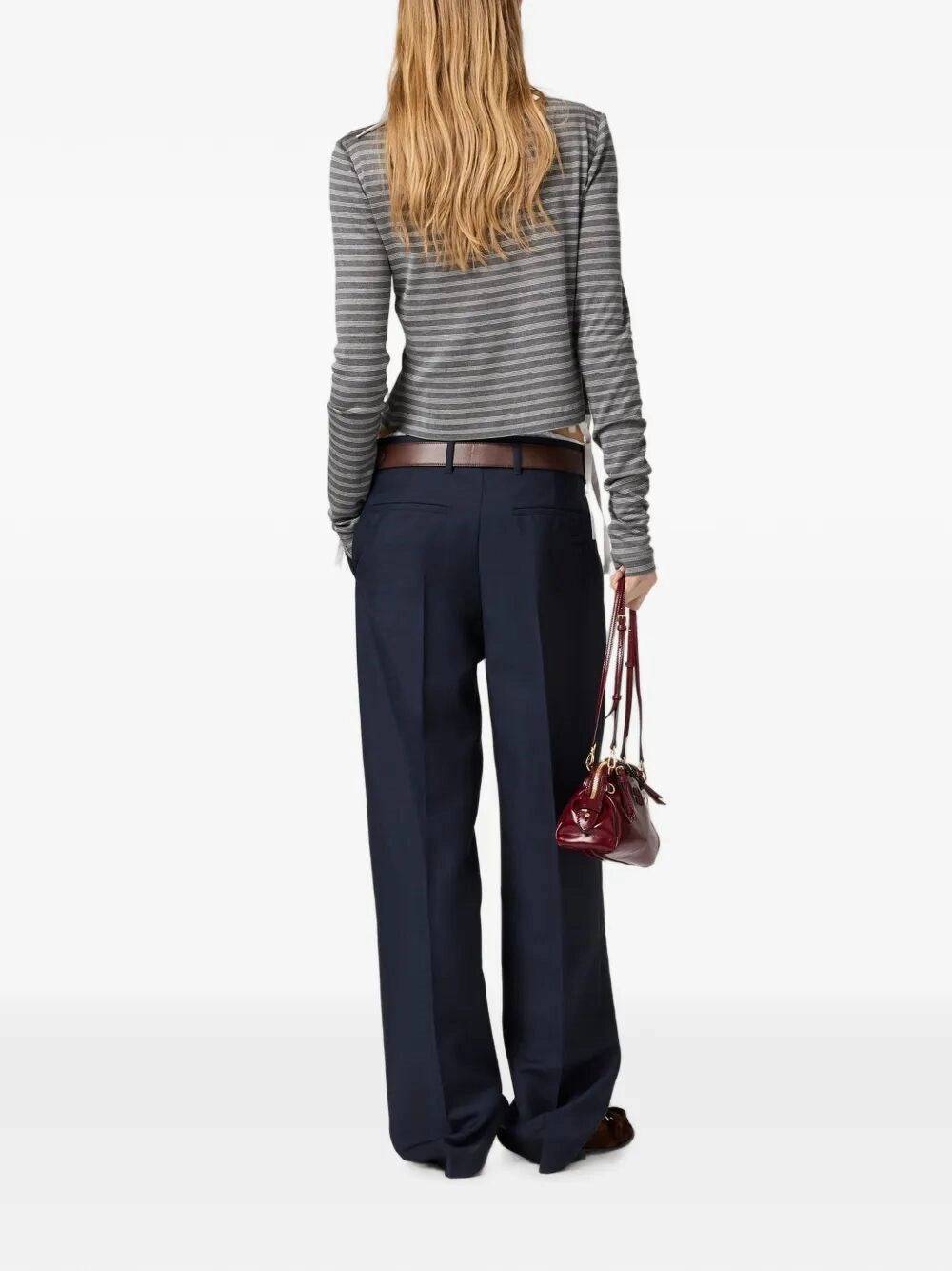 Miu Miu Women Striped T-Shirt MIU MIU