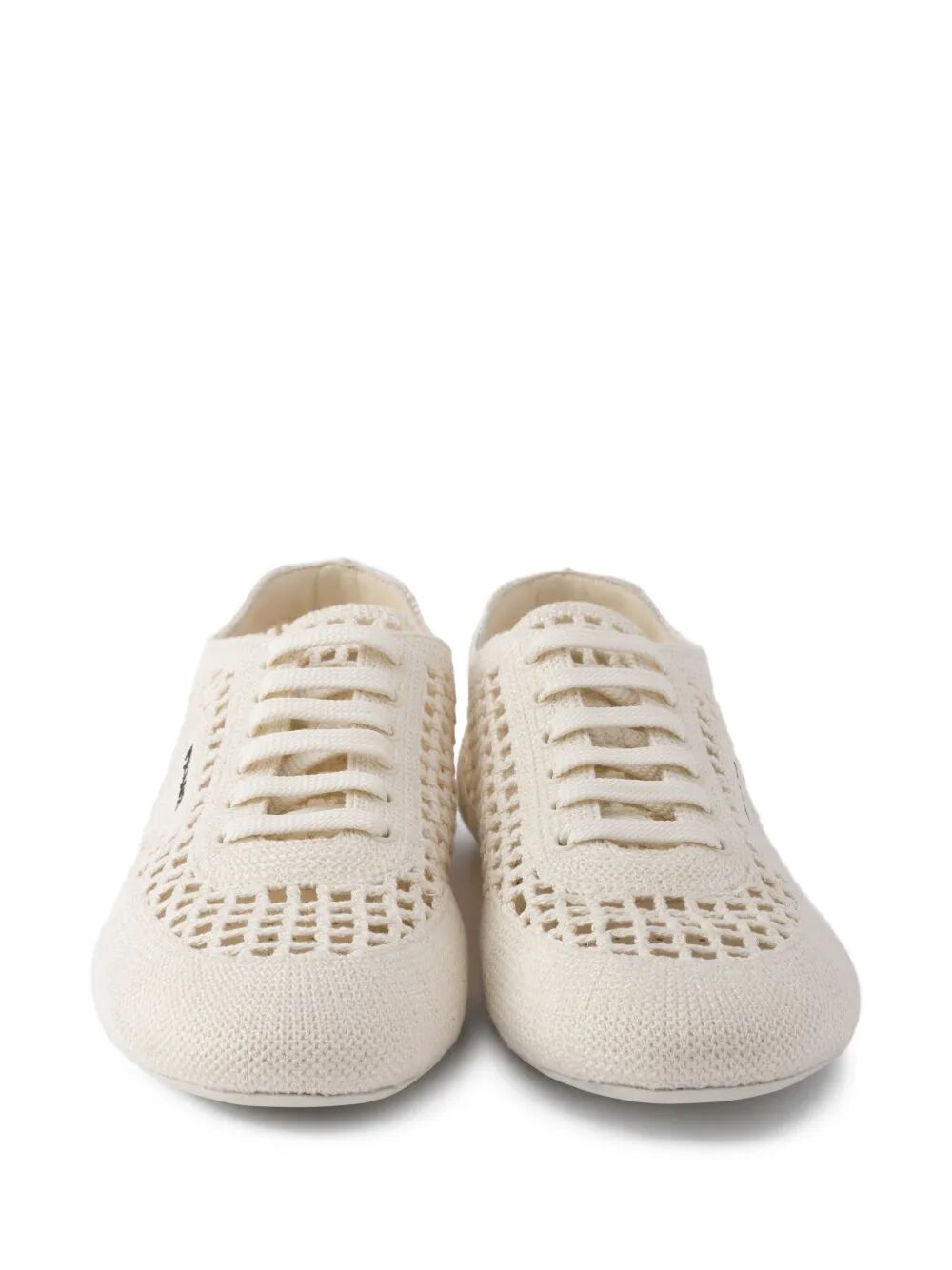 Prada Women Collapse Crochet Laced Sneakers PRADA
