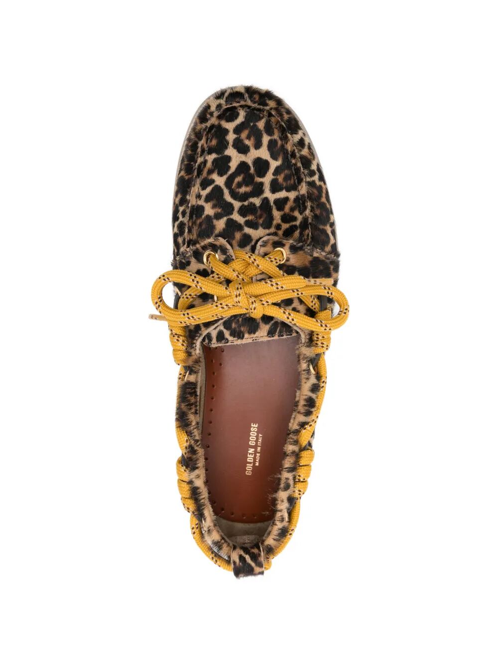 Golden Goose Women Leopard-Print Pony Skin Cruise Loafers With Hiking Cord GOLDEN GOOSE