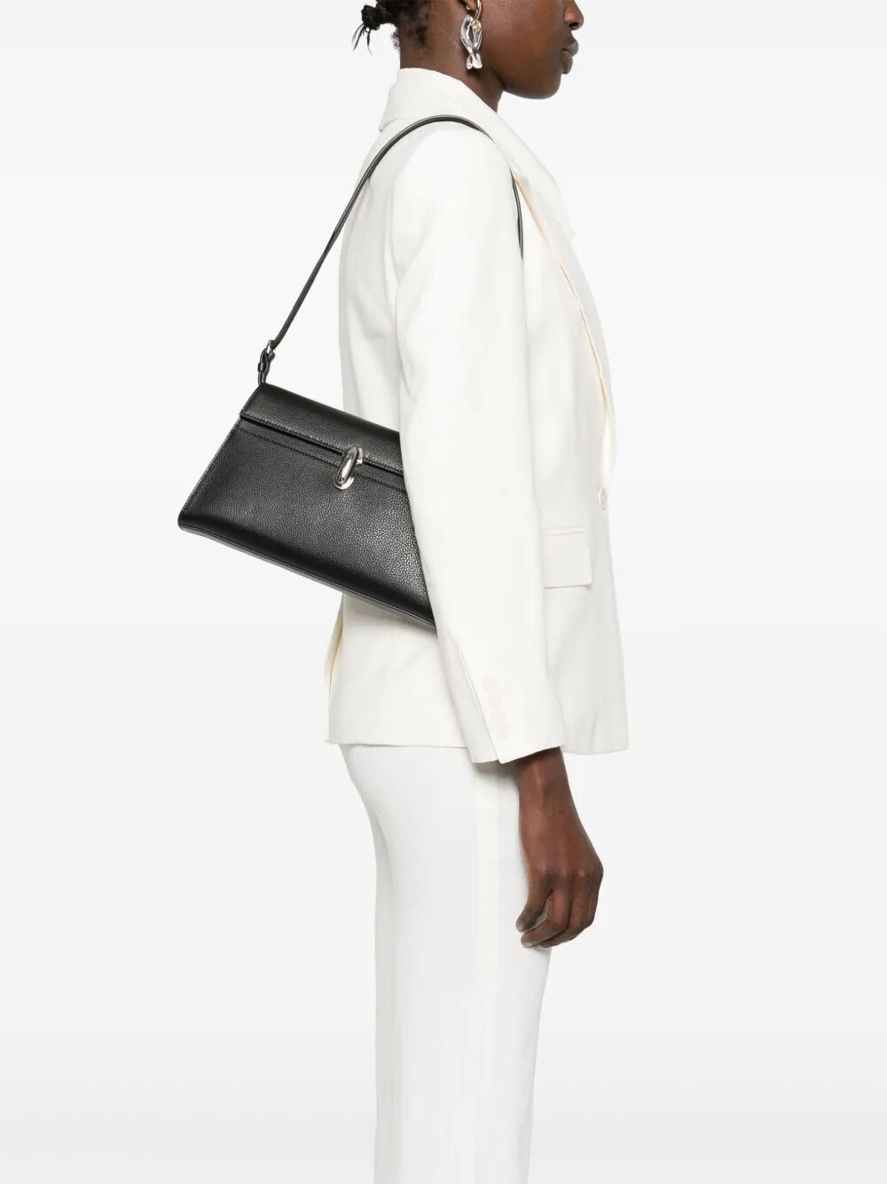 Savette Women Symmetry Shoulder Bag In Grained Calf Leather SAVETTE