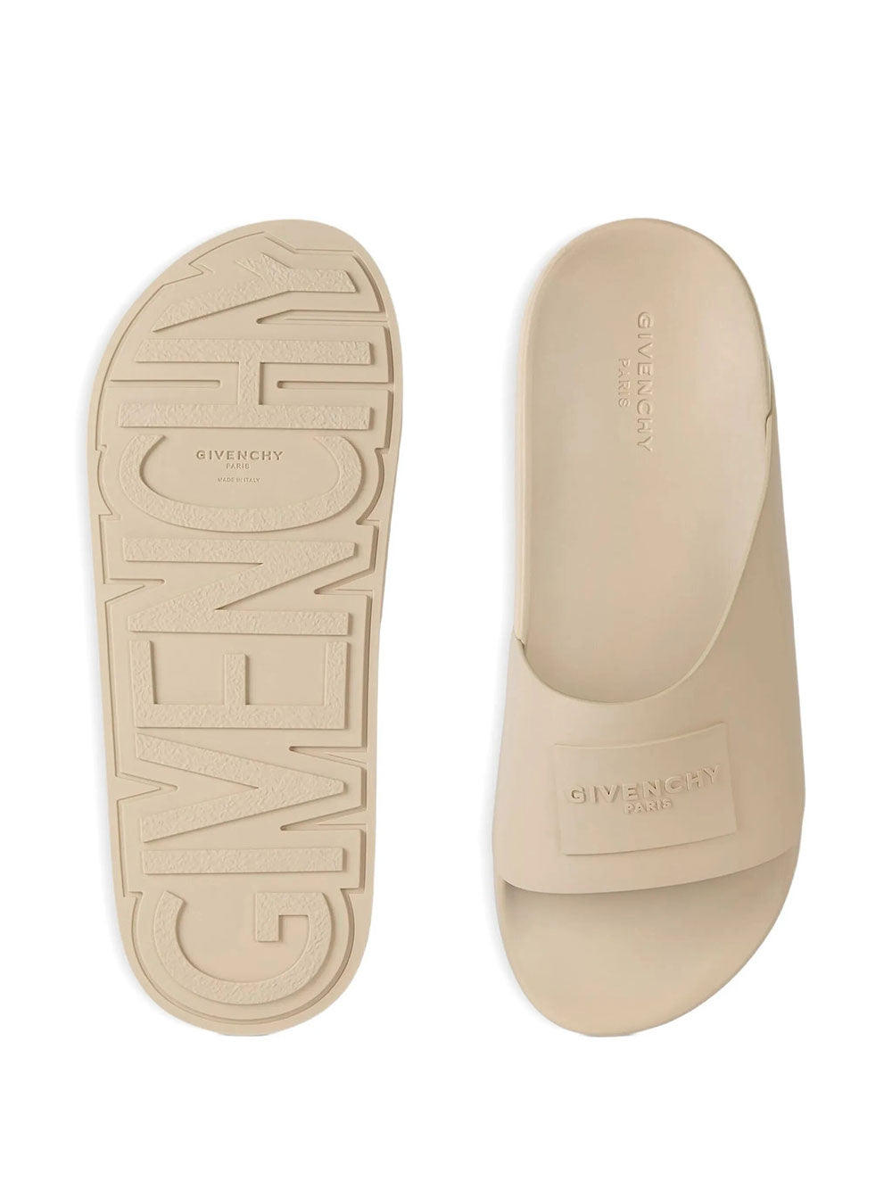 Givenchy Men Label Slide Mules In Rubber GIVENCHY