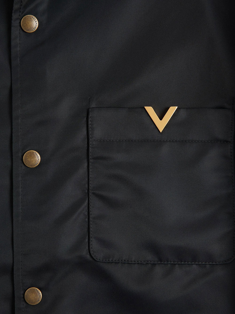 Valentino Garavani Men Valentino Nylon Shirt Jacket With Vgold VALENTINO GARAVANI