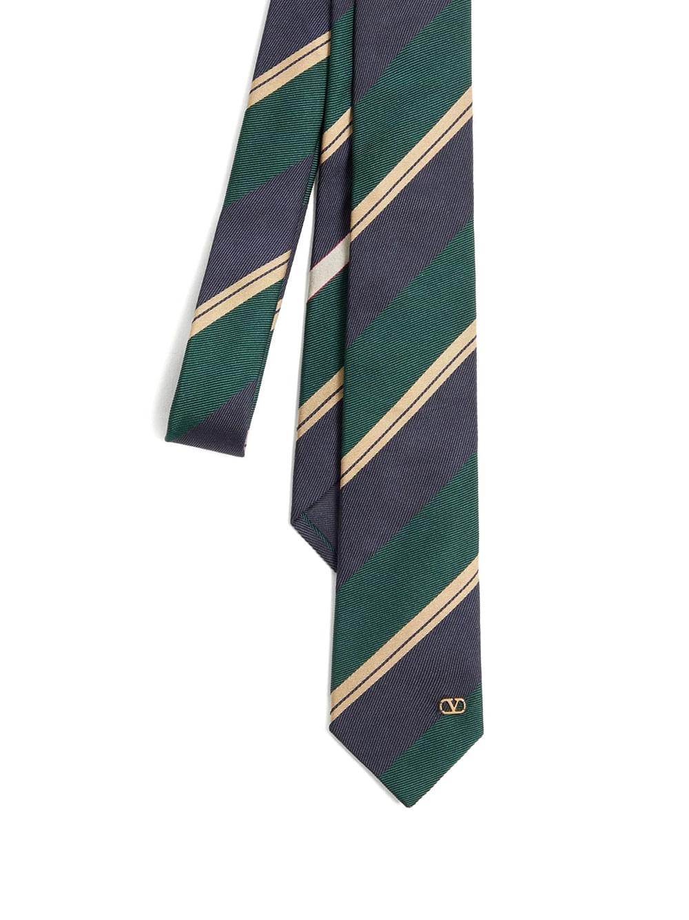 Valentino Garavani Men Valentie Jacquard Regimental Silk Tie VALENTINO GARAVANI