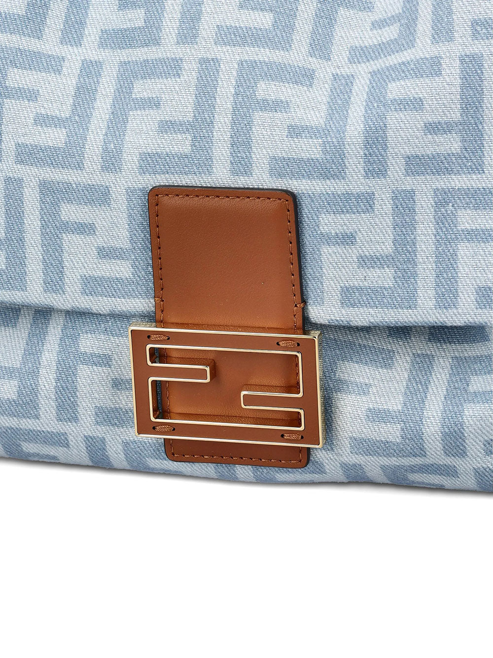 Fendi Women Mamma Baguette Medium Ff Denim Bag FENDI