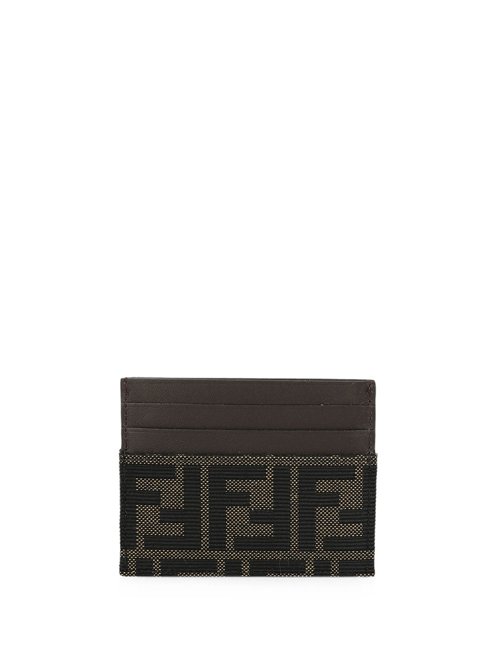 Fendi Men Portacarte Ff Jacquard Zucca E Pelle FENDI