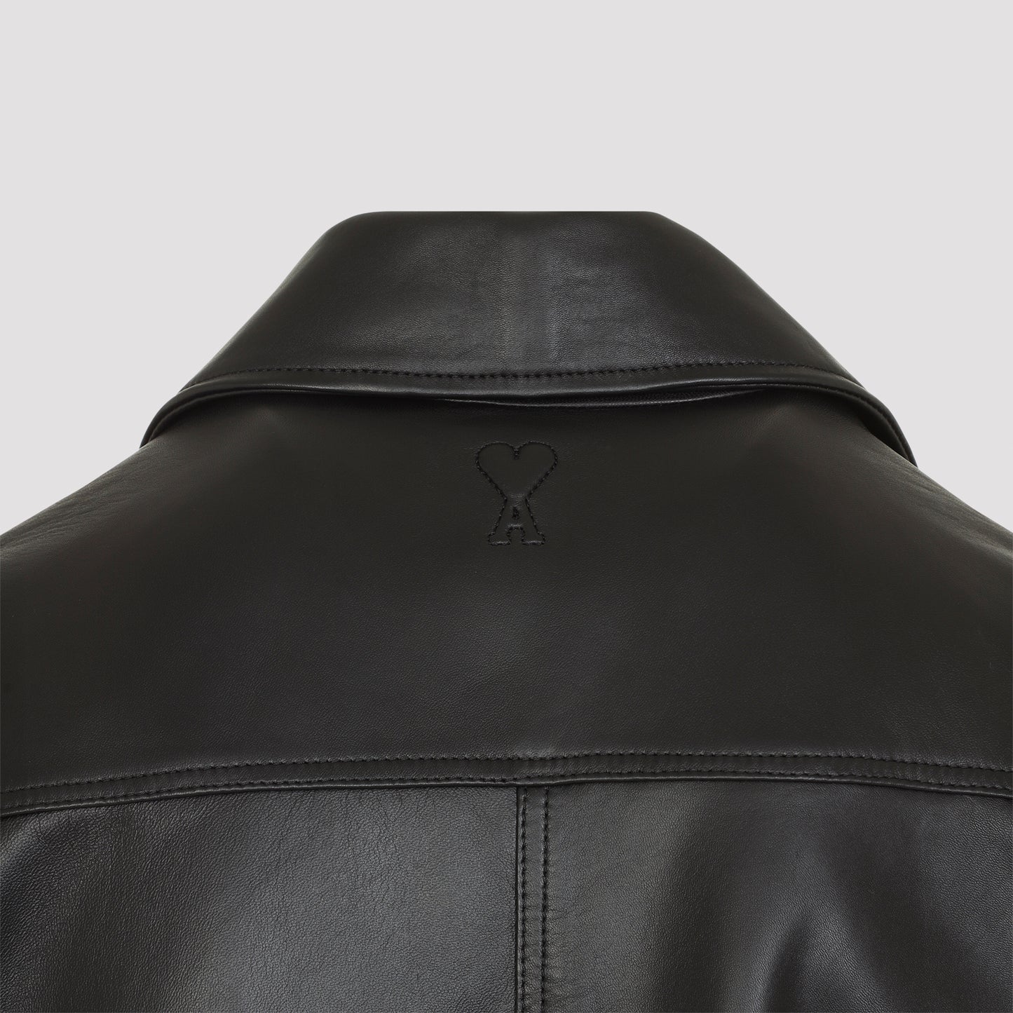 Ami Paris Zipped Leather Jacket Men AMI PARIS