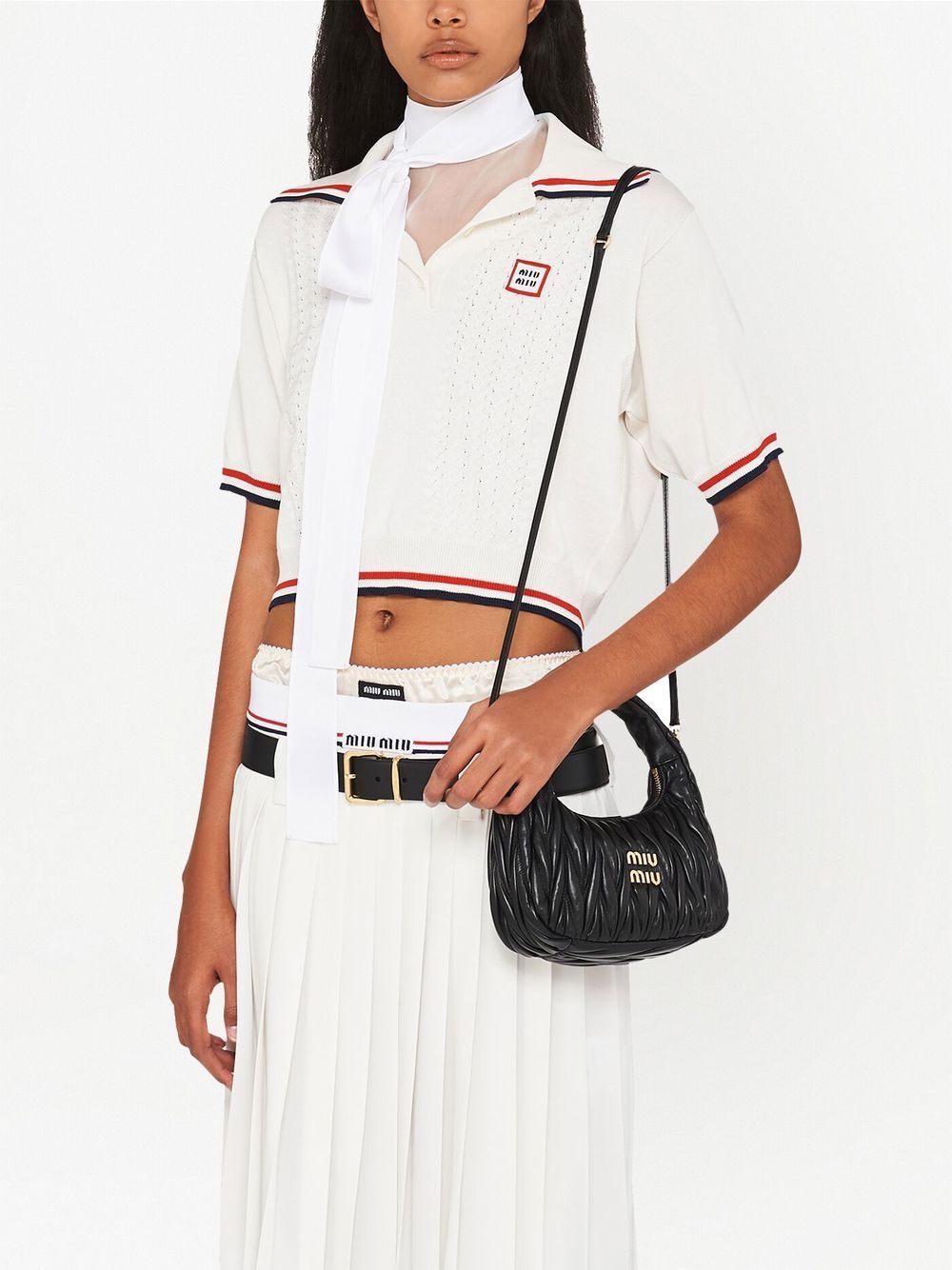 Miu Miu Women Wander Matelassé Nappa Leather Small Hobo Bag MIU MIU