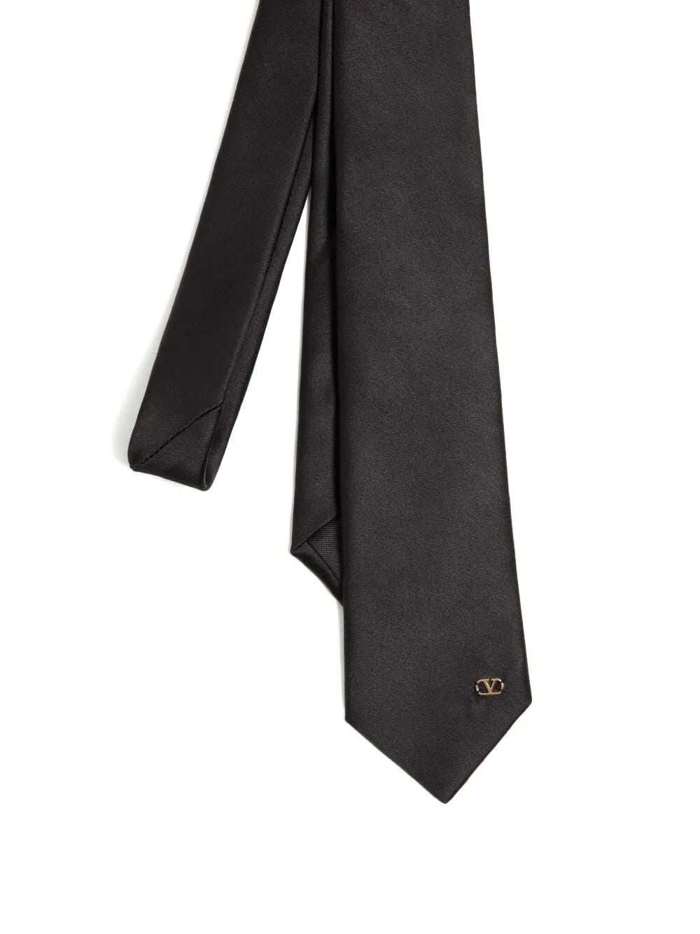 Valentino Garavani Men Valentie Silk Tie With Vlogo Signature Detail VALENTINO GARAVANI