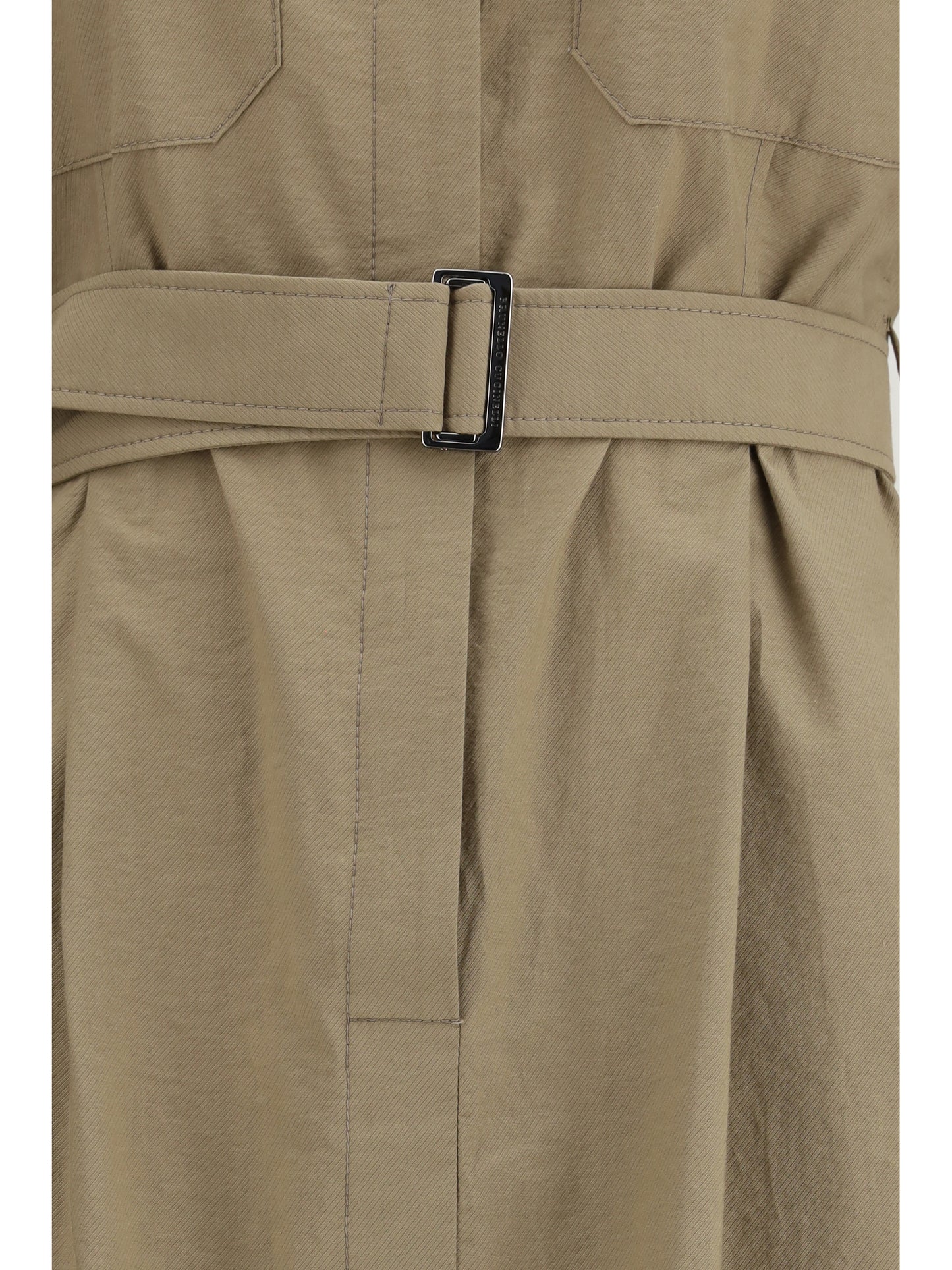 Brunello Cucinelli Women Pocket Belted Midi Dress BRUNELLO CUCINELLI