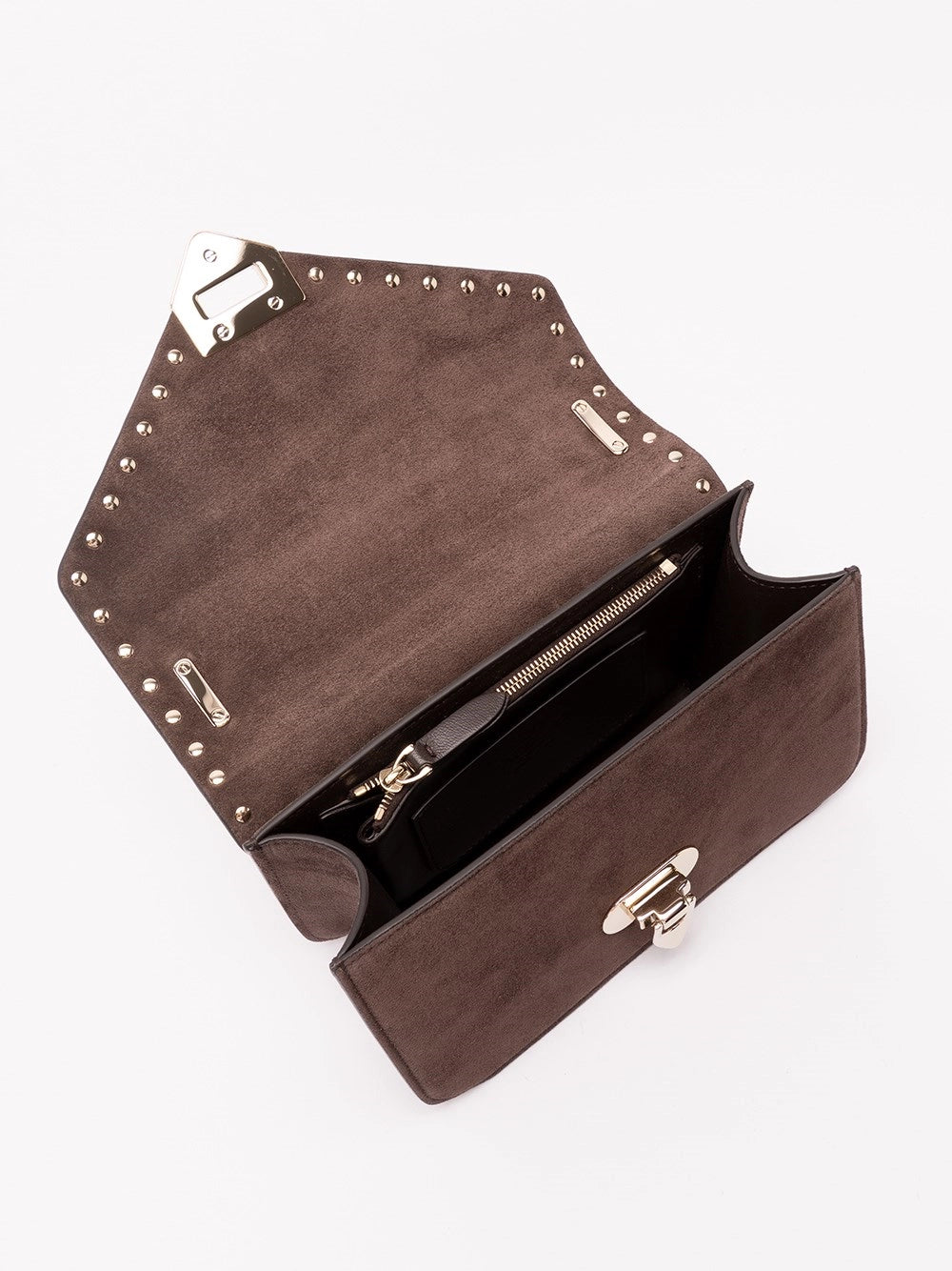 Valentino Garavani Women Valentino Garavani Rockstud Small Shoulder Bag In Suede VALENTINO GARAVANI